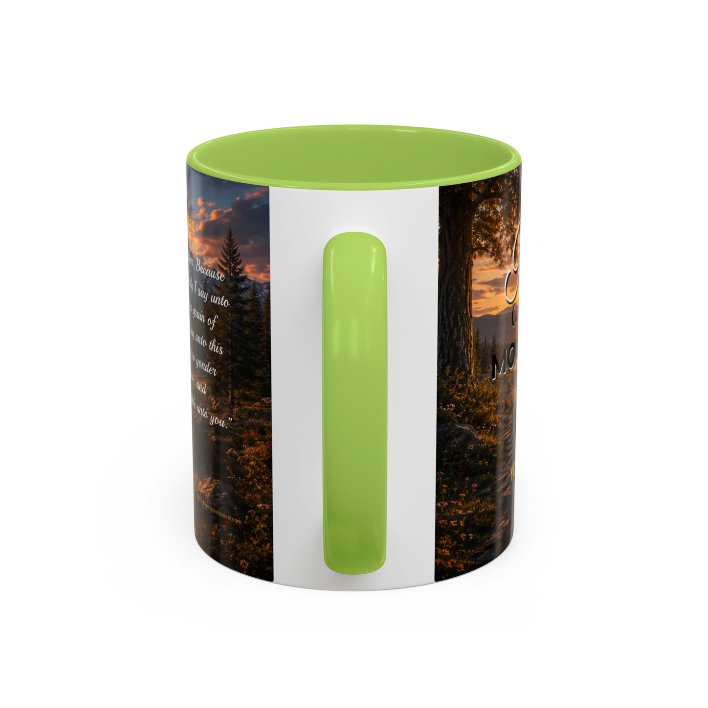 FAITH Scripture Coffee Mug — Free Personalization, Accent Mug (11/15 oz)