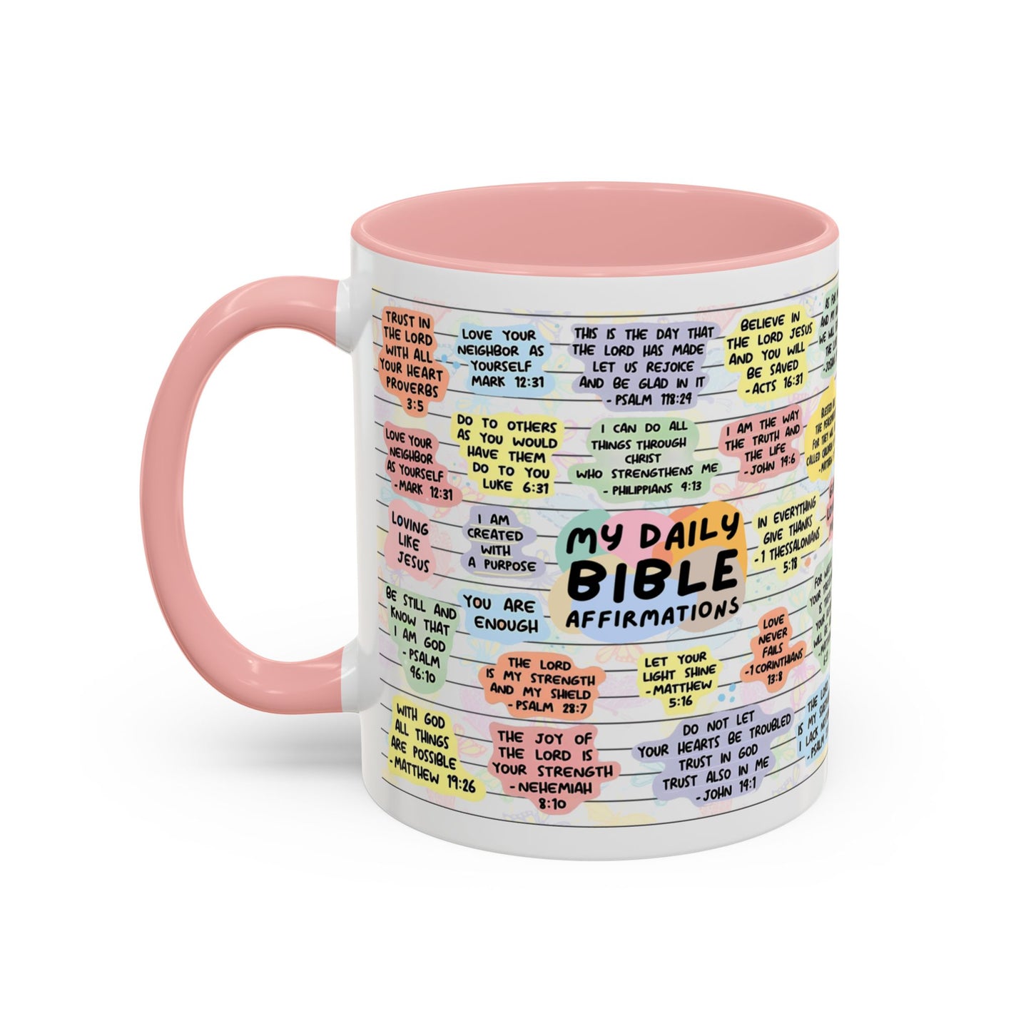 My Daily Bible Affirmations — Accent Coffee Mug (11 oz & 15 oz)