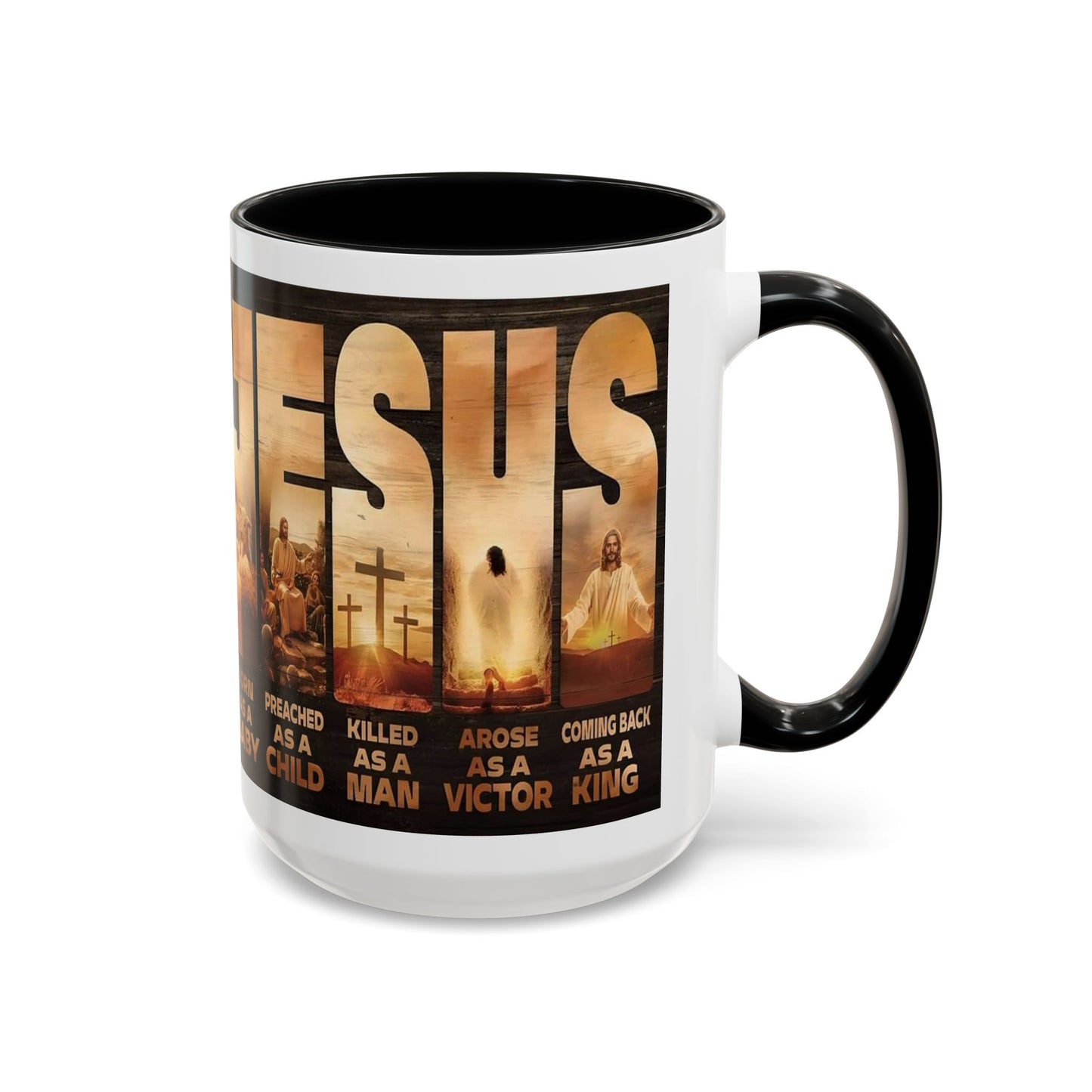 JESUS Coming Back as a King — Accent Coffee Mug | 11 oz & 15 oz