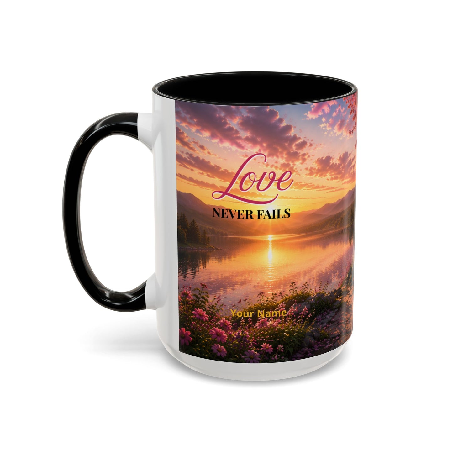 LOVE Scripture Coffee Mug — Free Personalization | 1 John 4:16 | 11 oz & 15 oz