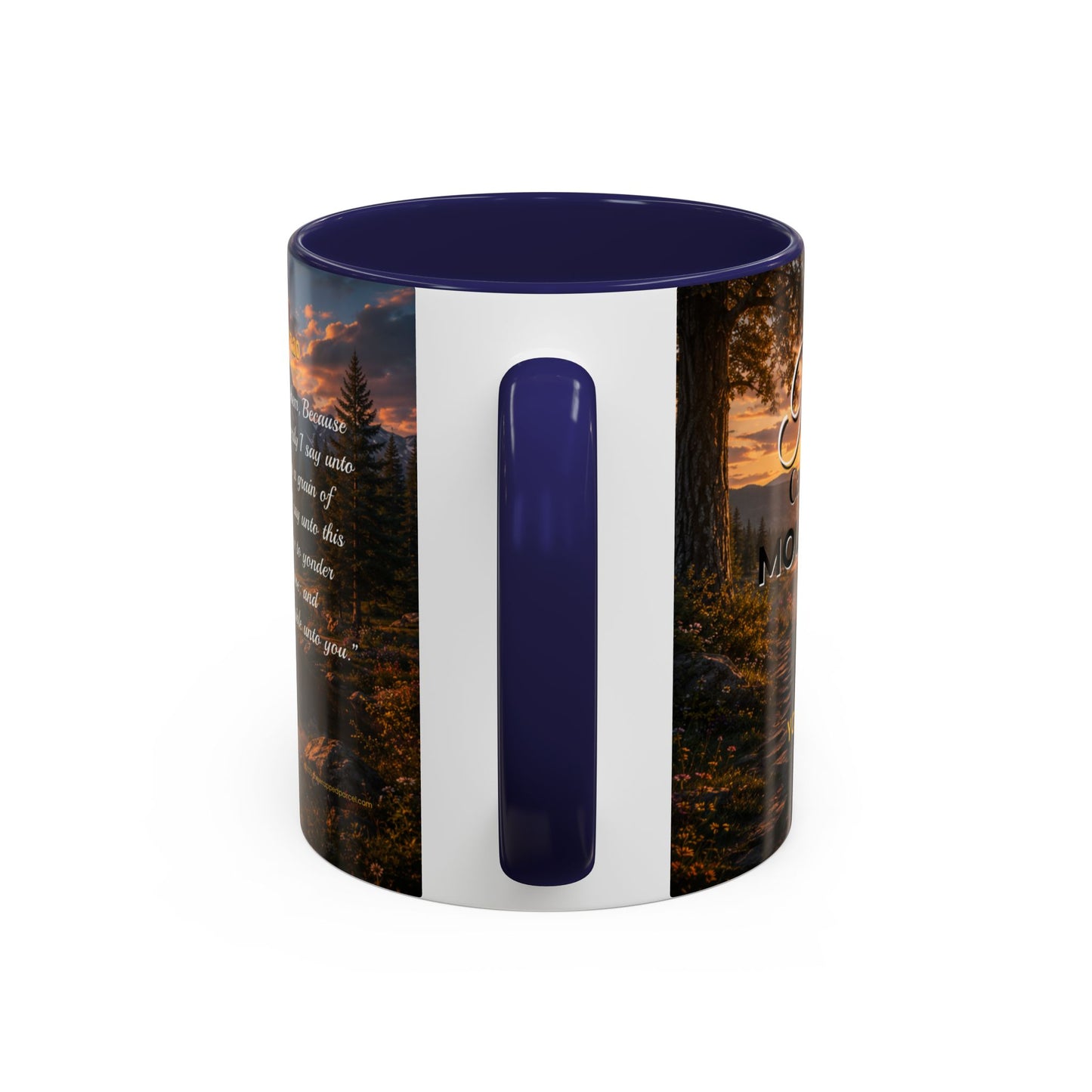 FAITH Scripture Coffee Mug — Free Personalization, Accent Mug (11/15 oz)