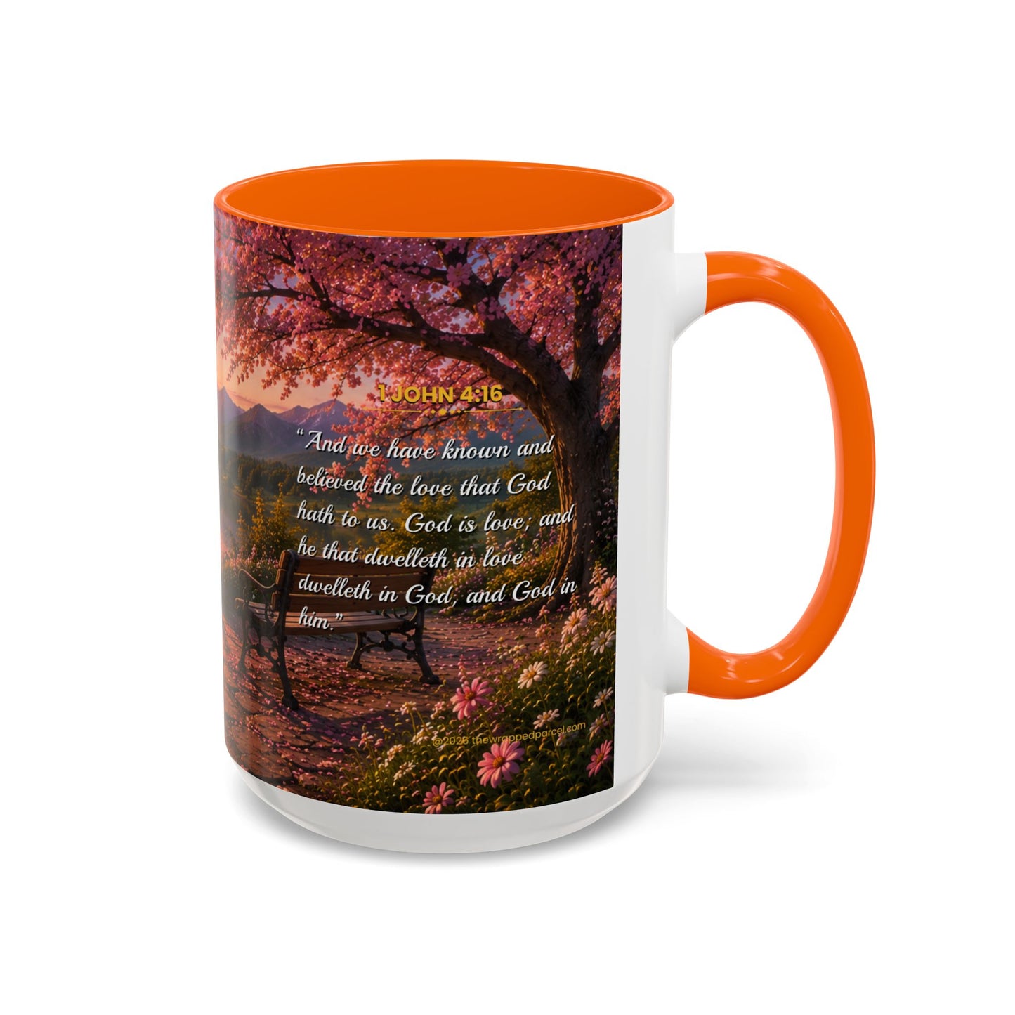 LOVE Scripture Coffee Mug — Free Personalization | 1 John 4:16 | 11 oz & 15 oz