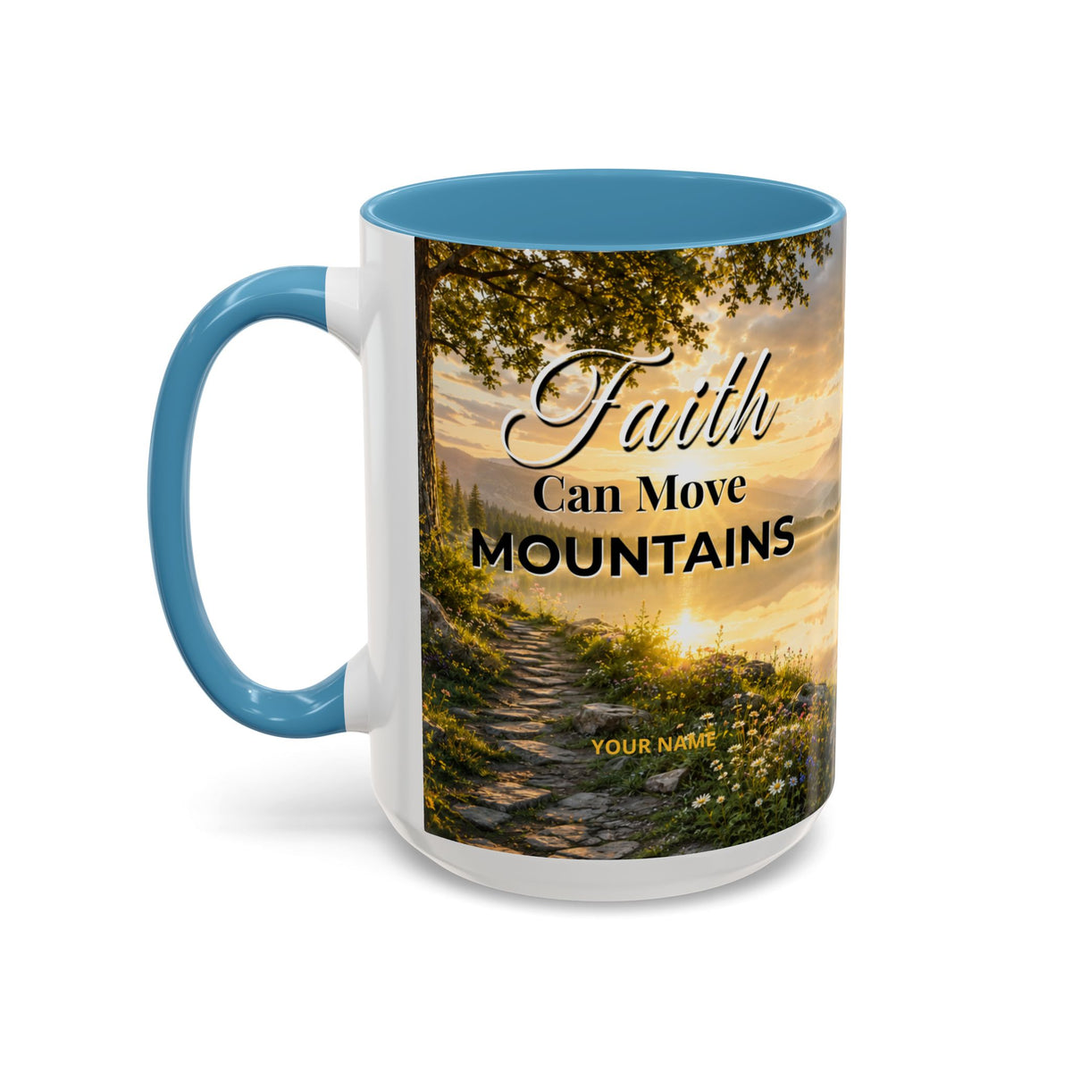 FAITH Scripture Coffee Mug — Free Personalization | Matthew 17:20 | 11 oz & 15 oz