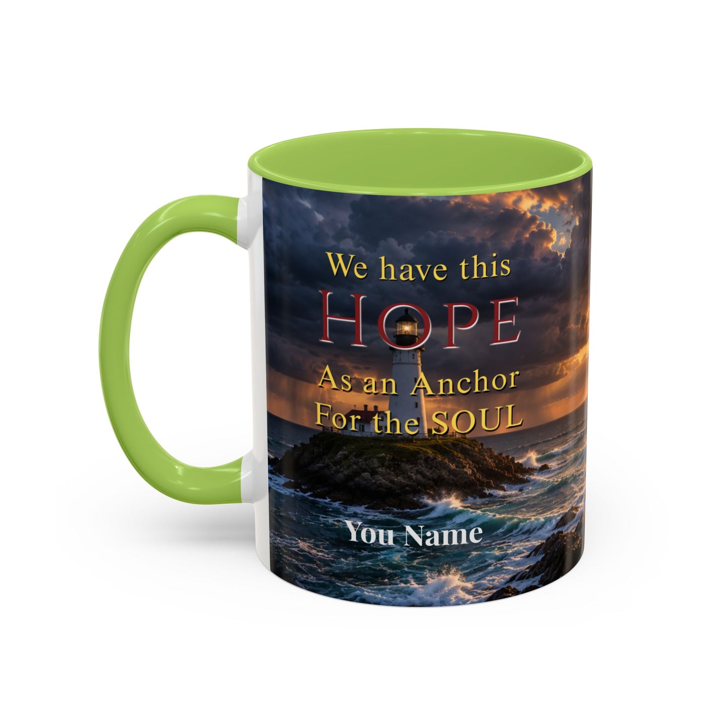 HOPE Scripture Coffee Mug - Accent Coffee Mug (11, 15oz)