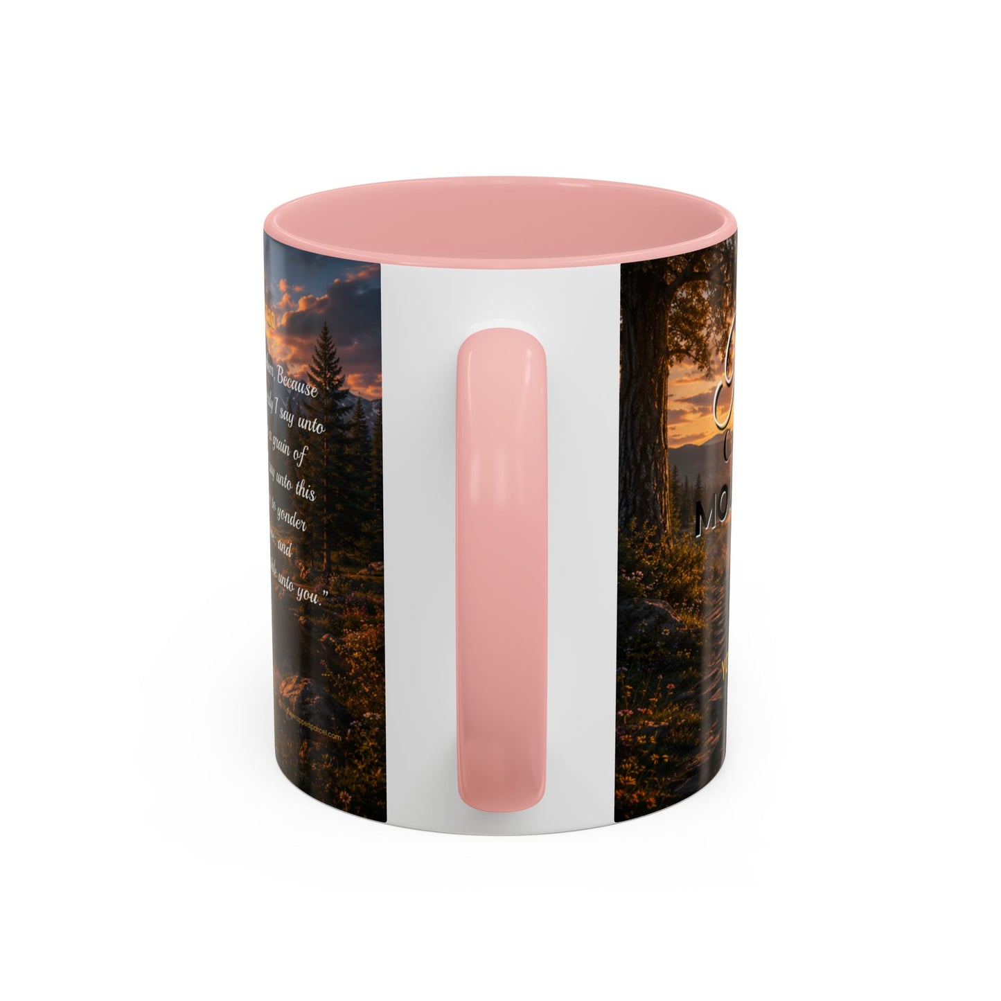 FAITH Scripture Coffee Mug — Free Personalization, Accent Mug (11/15 oz)