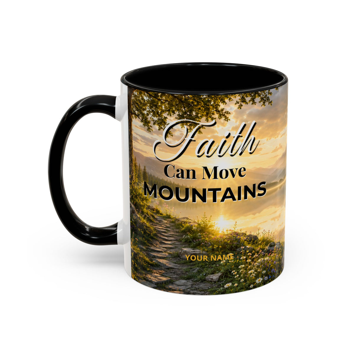 FAITH Scripture Coffee Mug — Free Personalization | Matthew 17:20 | 11 oz & 15 oz