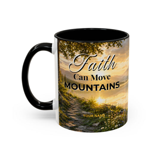 FAITH Scripture Coffee Mug — Free Personalization | Matthew 17:20 | 11 oz & 15 oz