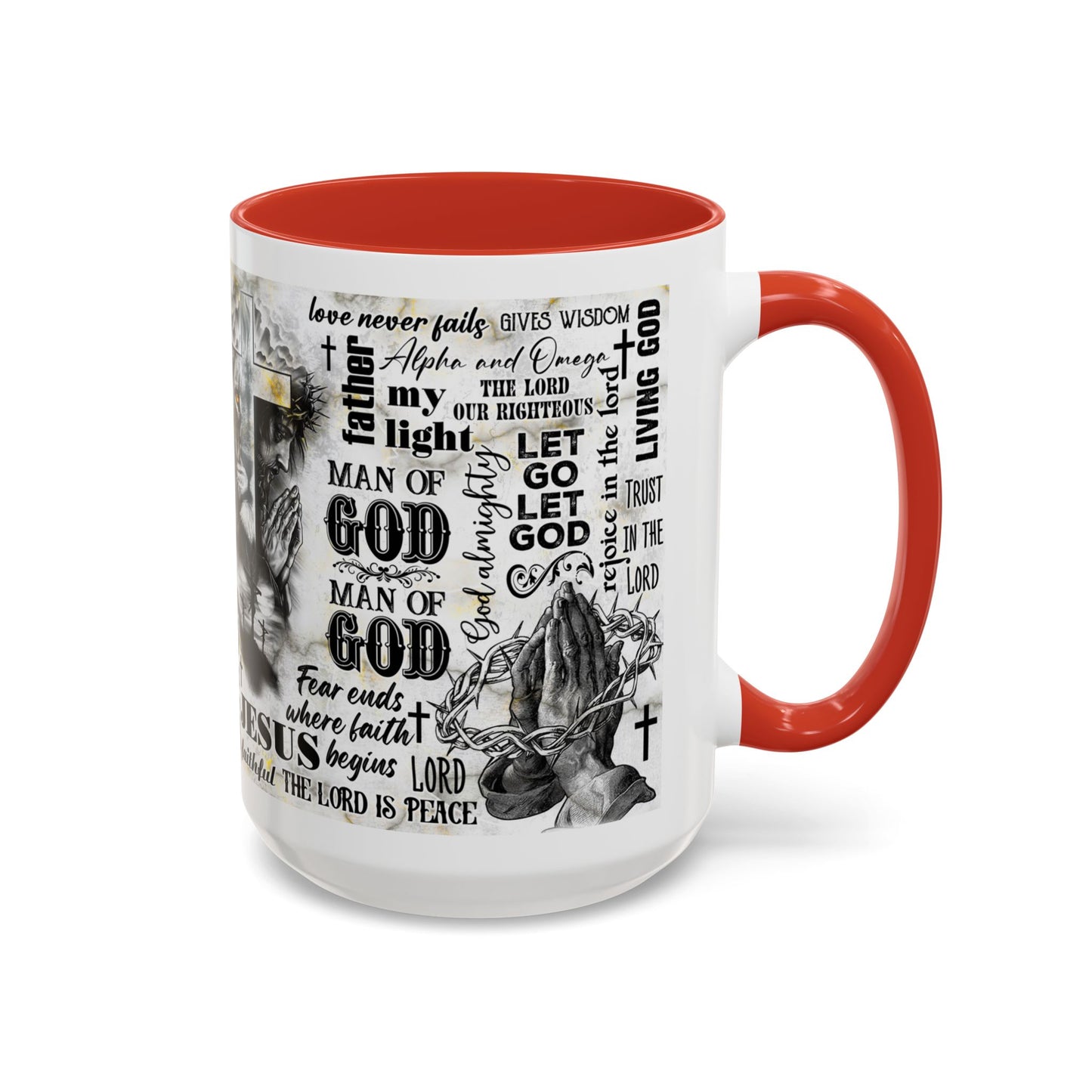 MAN OF GOD Faith Coffee Mug — Accent Coffee Mug (11 oz & 15 oz)