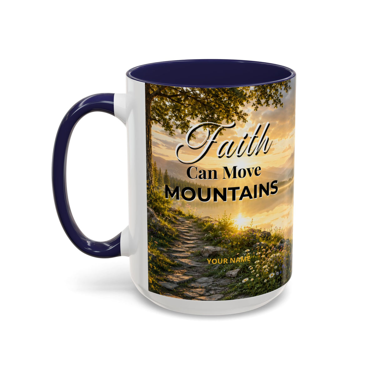 FAITH Scripture Coffee Mug — Free Personalization | Matthew 17:20 | 11 oz & 15 oz