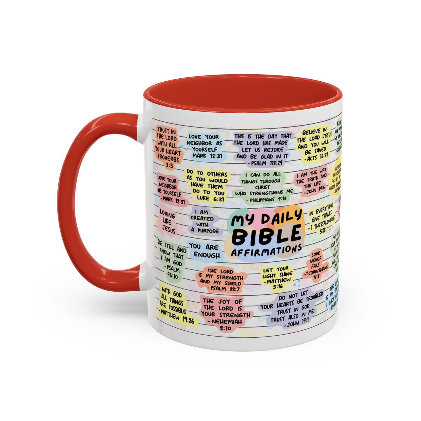 My Daily Bible Affirmations — Accent Coffee Mug (11 oz & 15 oz)