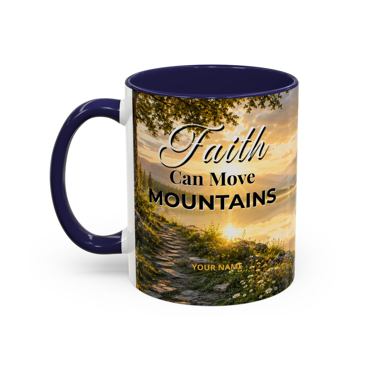 FAITH Scripture Coffee Mug — Free Personalization | Matthew 17:20 | 11 oz & 15 oz