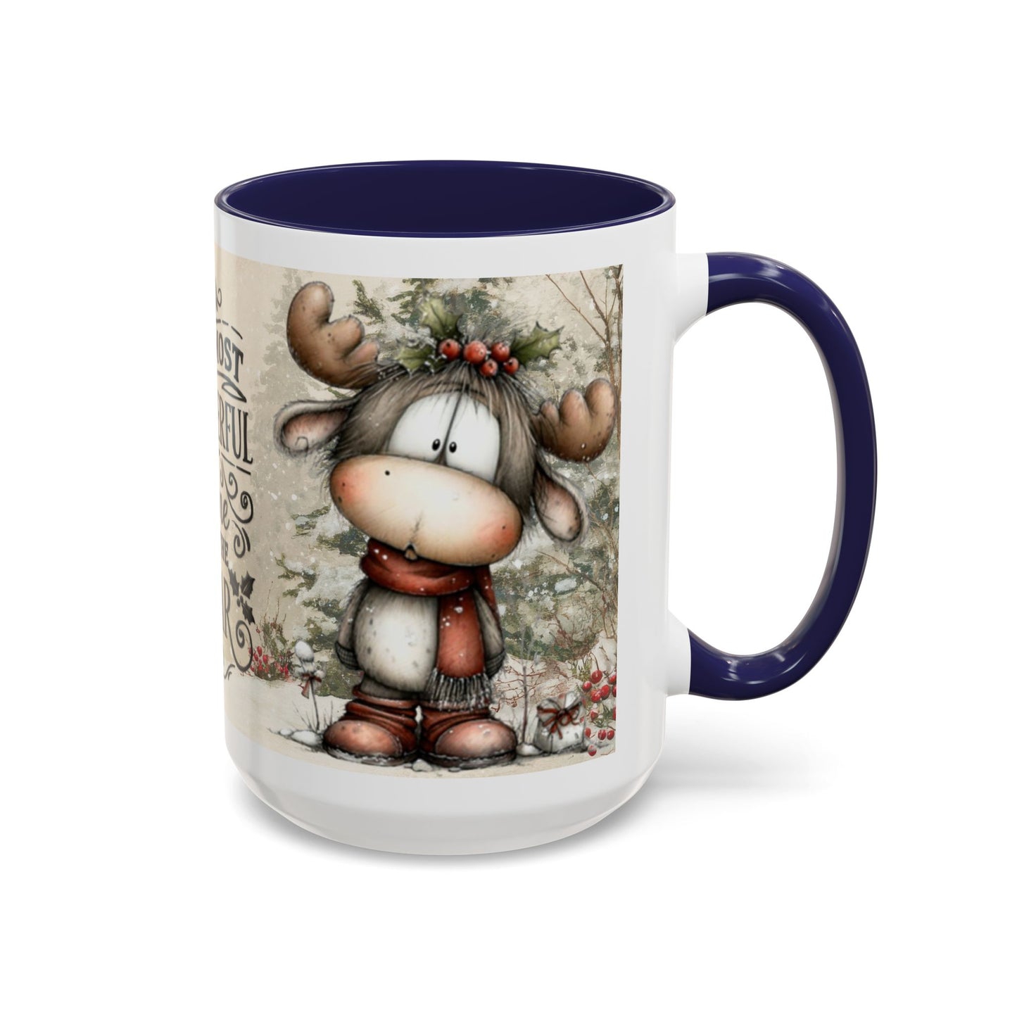 The Most Wonderful Time of the Year — Christmas Accent Coffee Mug (11 oz & 15 oz)