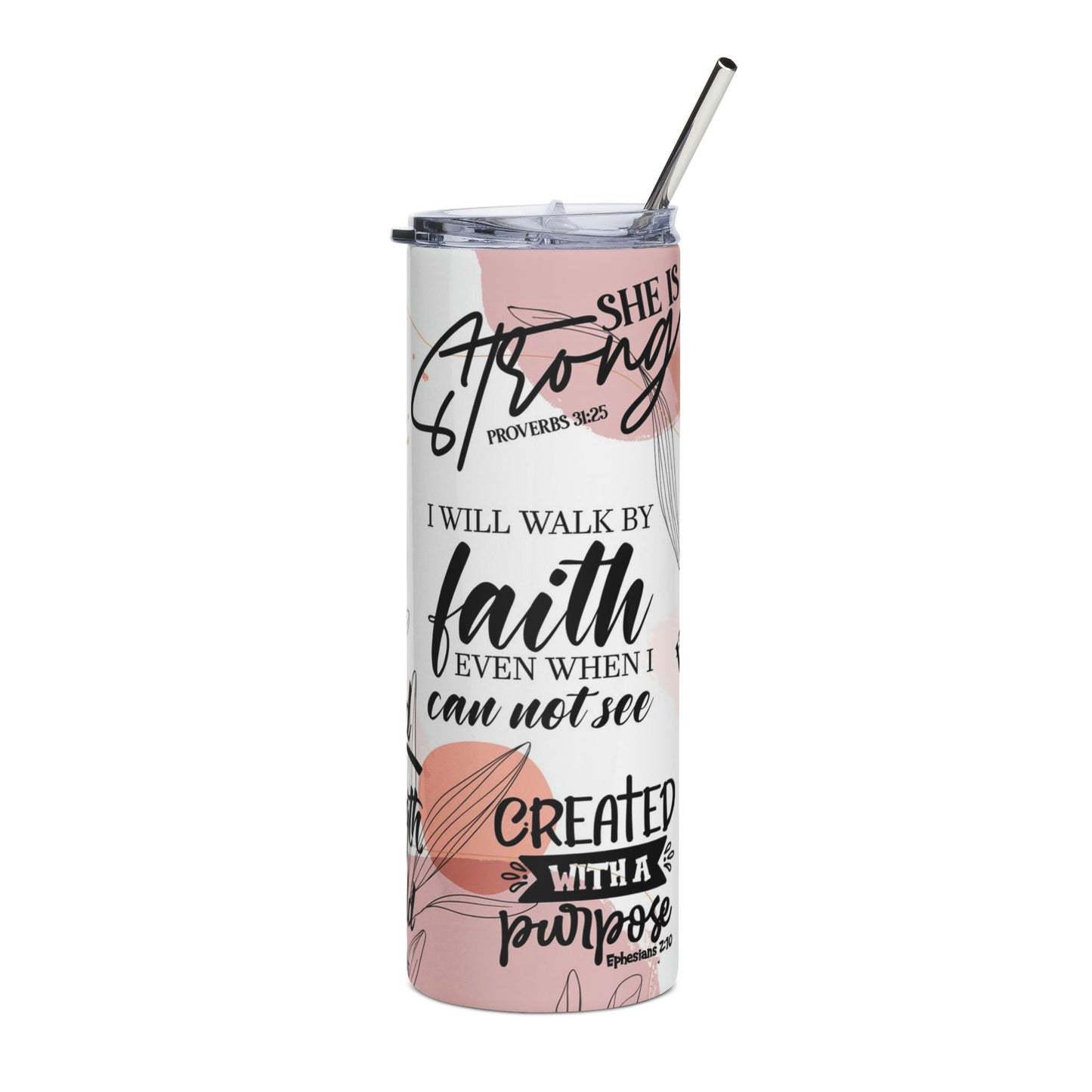 I Will Walk By Faith — 20oz Stainless Tumbler
