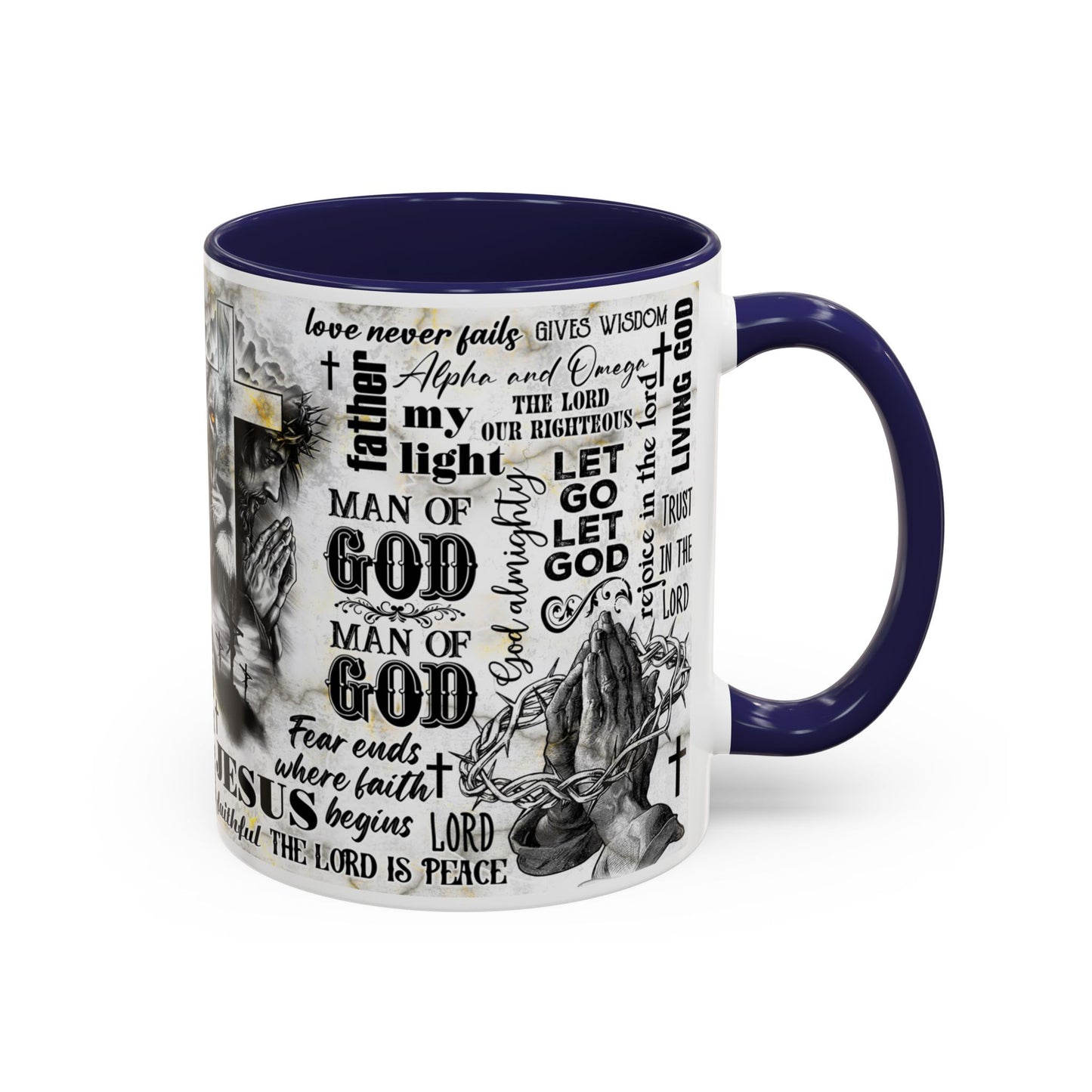 MAN OF GOD Faith Coffee Mug — Accent Coffee Mug (11 oz & 15 oz)