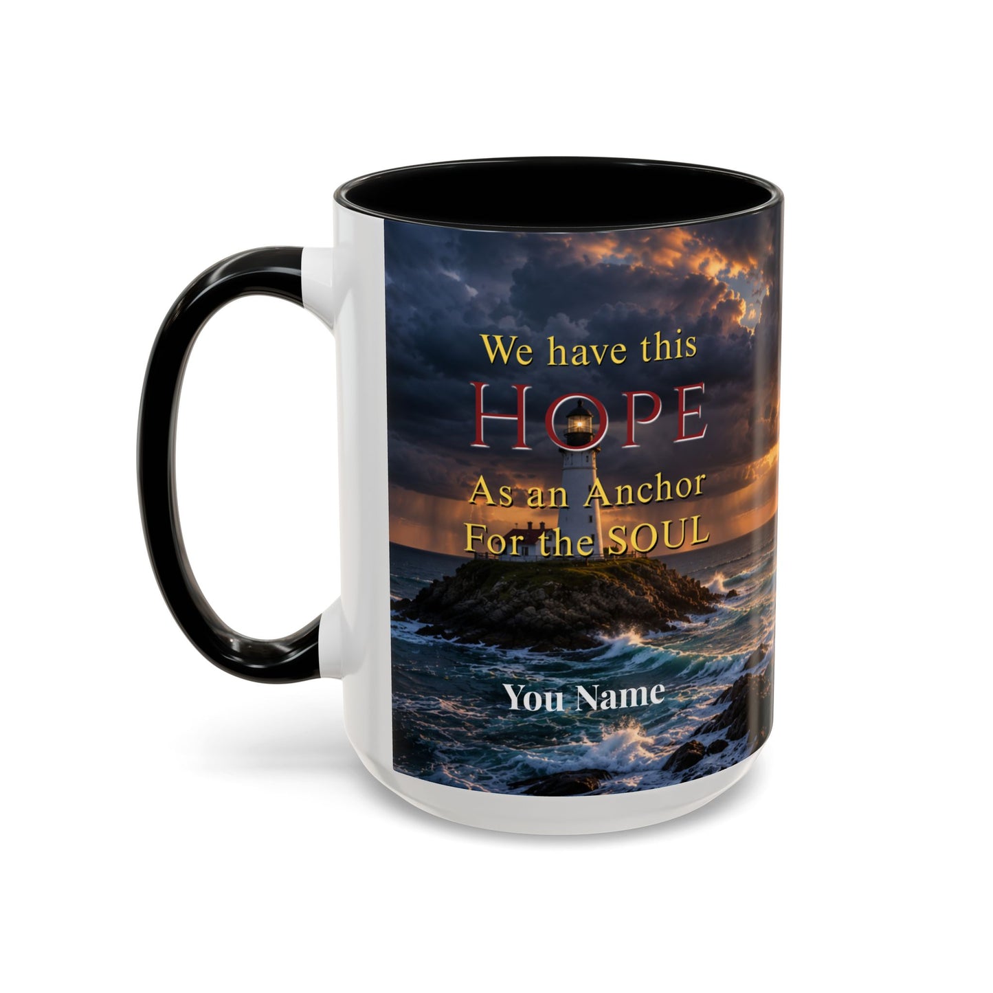 HOPE Scripture Coffee Mug - Accent Coffee Mug (11, 15oz)