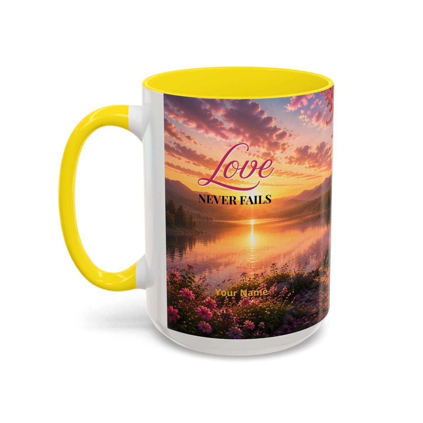 LOVE Scripture Coffee Mug — Free Personalization | 1 John 4:16 | 11 oz & 15 oz