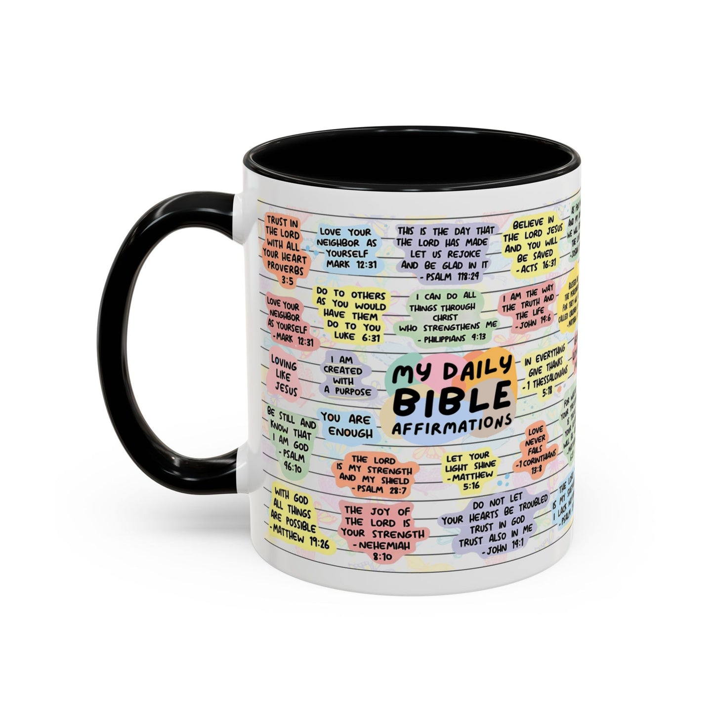 My Daily Bible Affirmations — Accent Coffee Mug (11 oz & 15 oz)