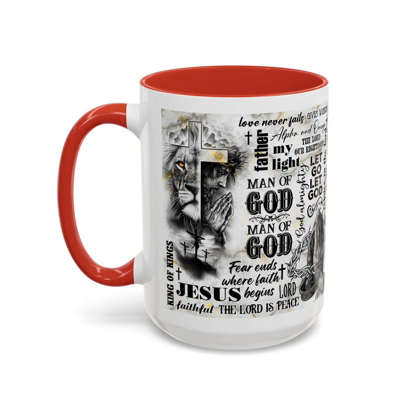 MAN OF GOD Faith Coffee Mug — Accent Coffee Mug (11 oz & 15 oz)