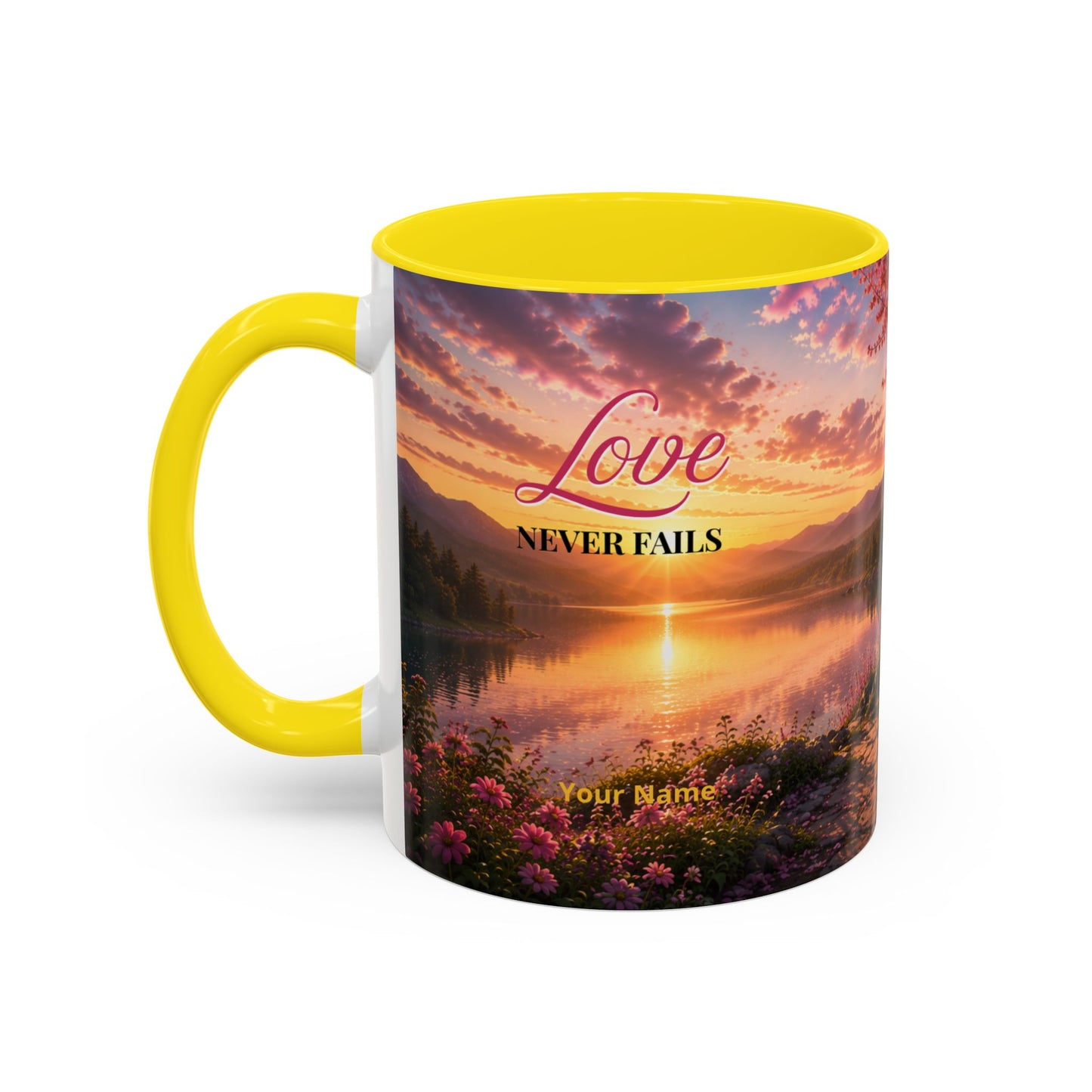 LOVE Scripture Coffee Mug — Free Personalization | 1 John 4:16 | 11 oz & 15 oz