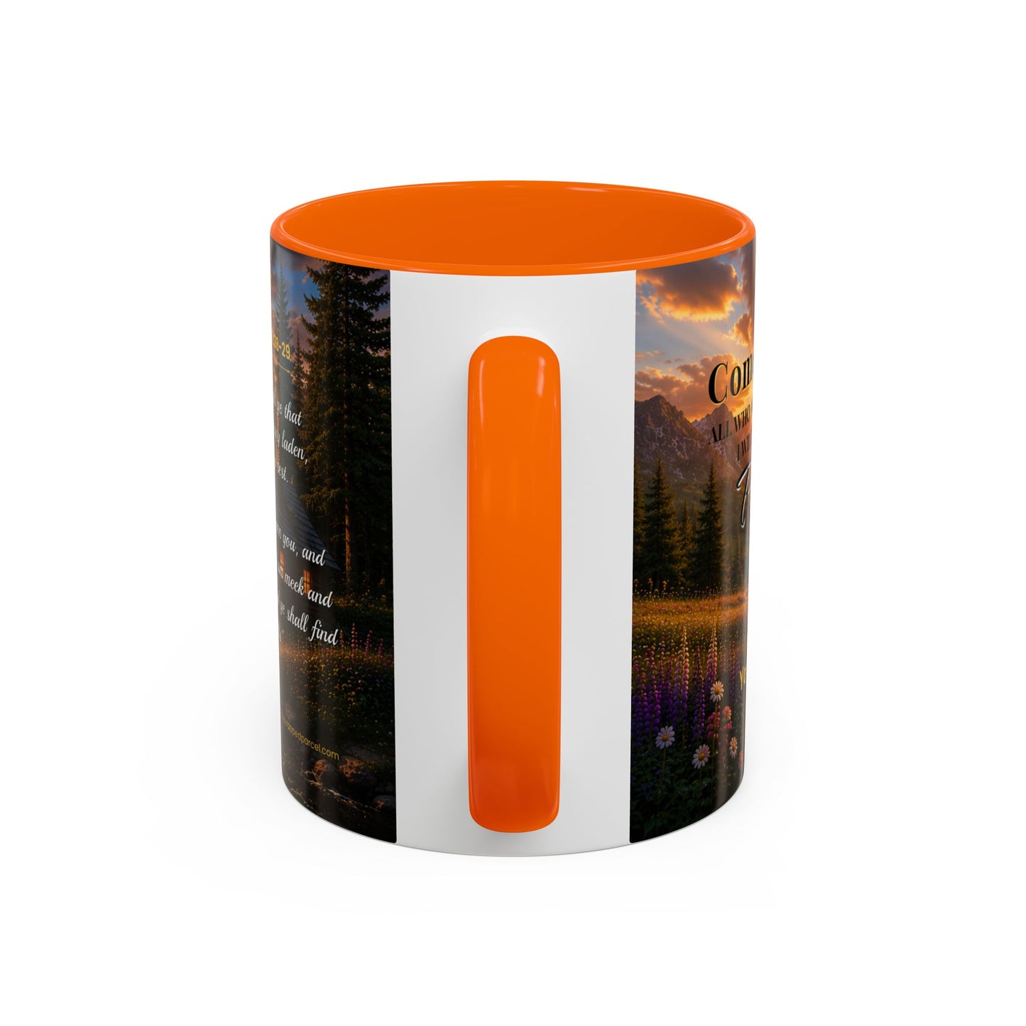 REST Scripture Coffee Mug — Free Personalization, Accent Mug (11/15 oz)