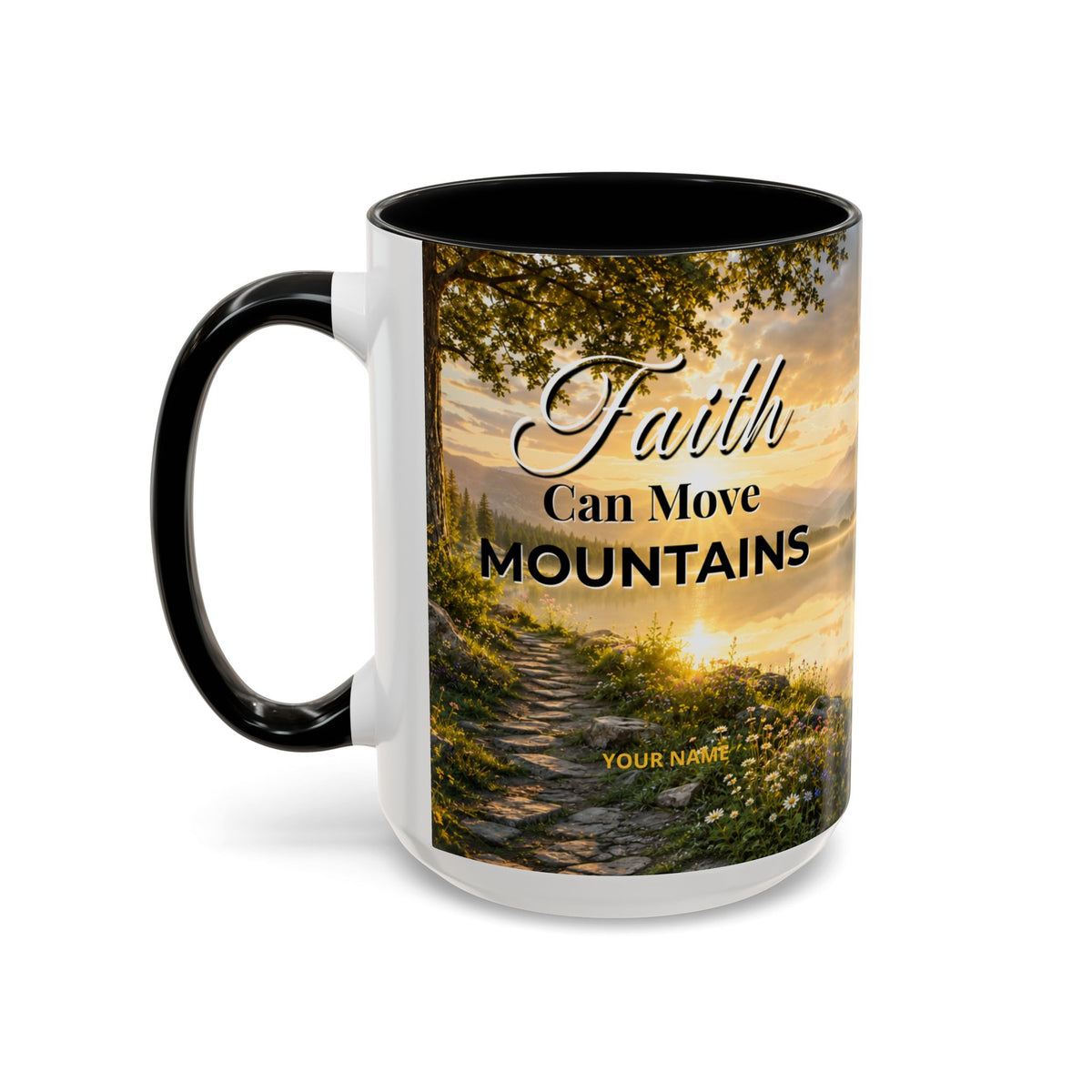 FAITH Scripture Coffee Mug — Free Personalization | Matthew 17:20 | 11 oz & 15 oz