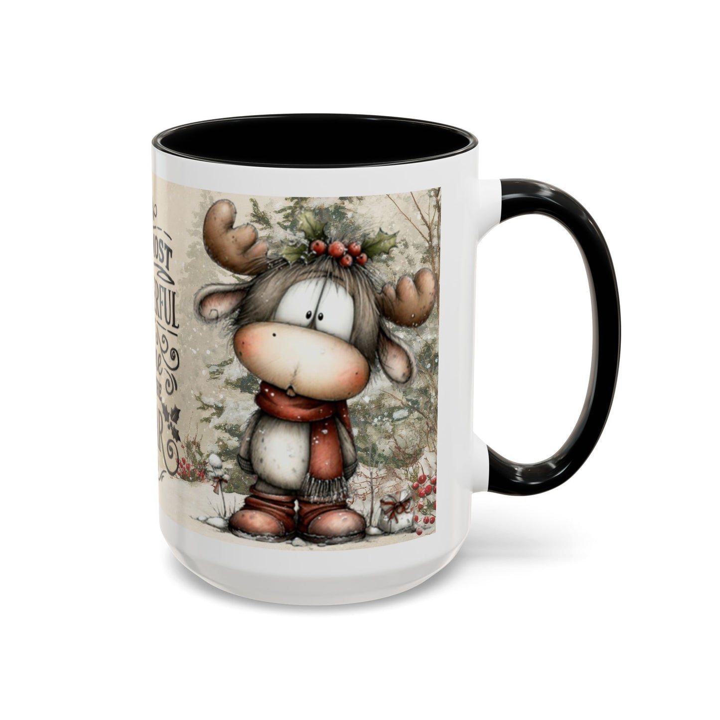 The Most Wonderful Time of the Year — Christmas Accent Coffee Mug (11 oz & 15 oz)