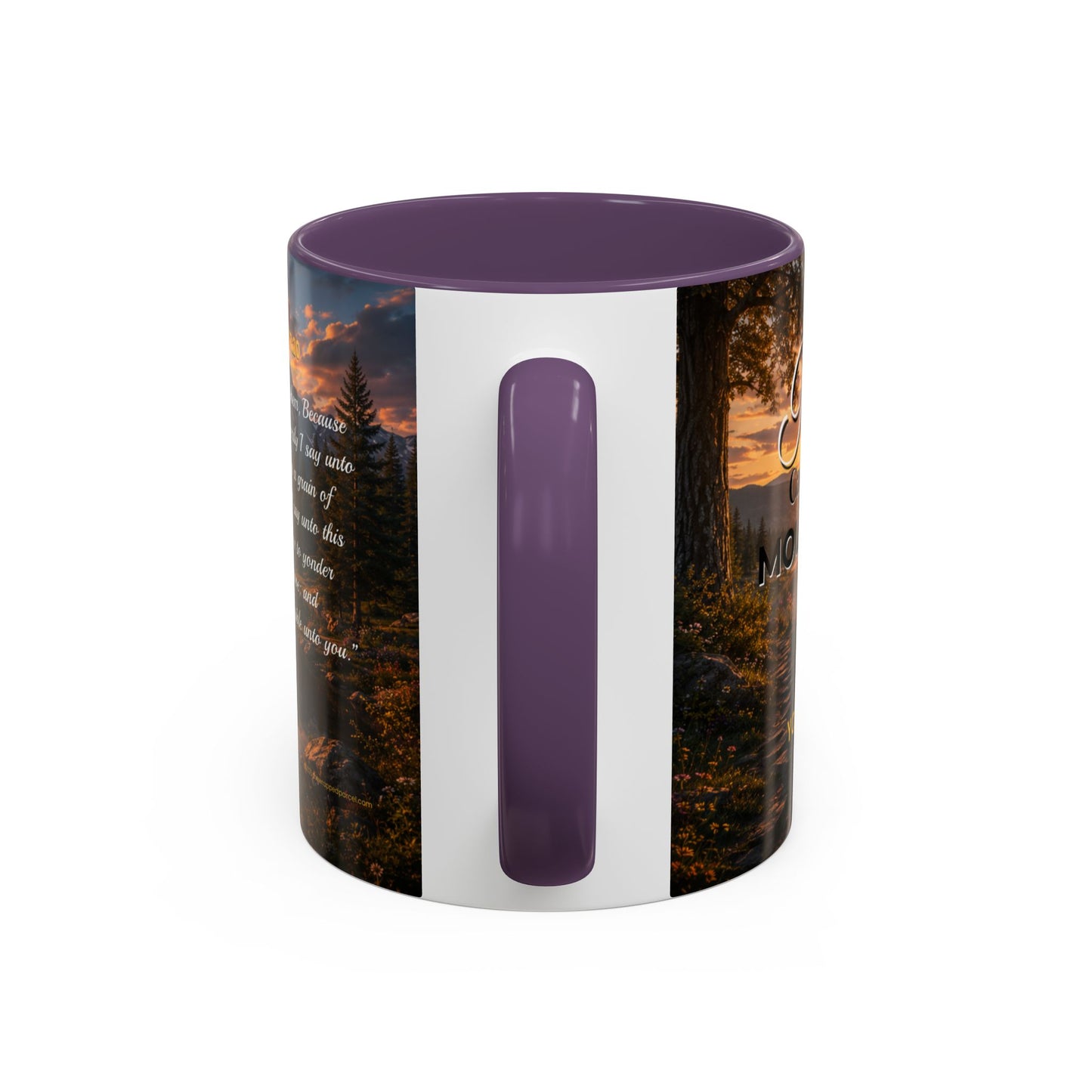 FAITH Scripture Coffee Mug — Free Personalization, Accent Mug (11/15 oz)