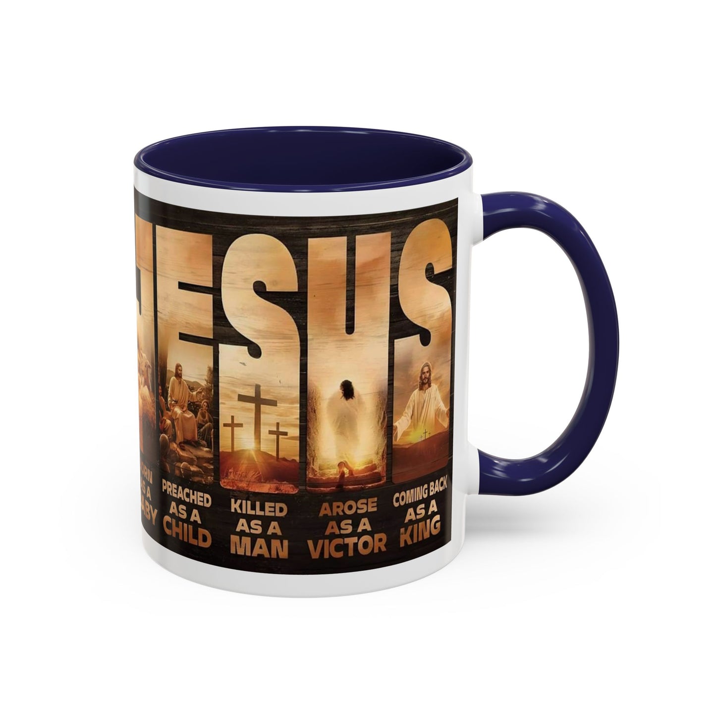 JESUS Coming Back as a King — Accent Coffee Mug | 11 oz & 15 oz