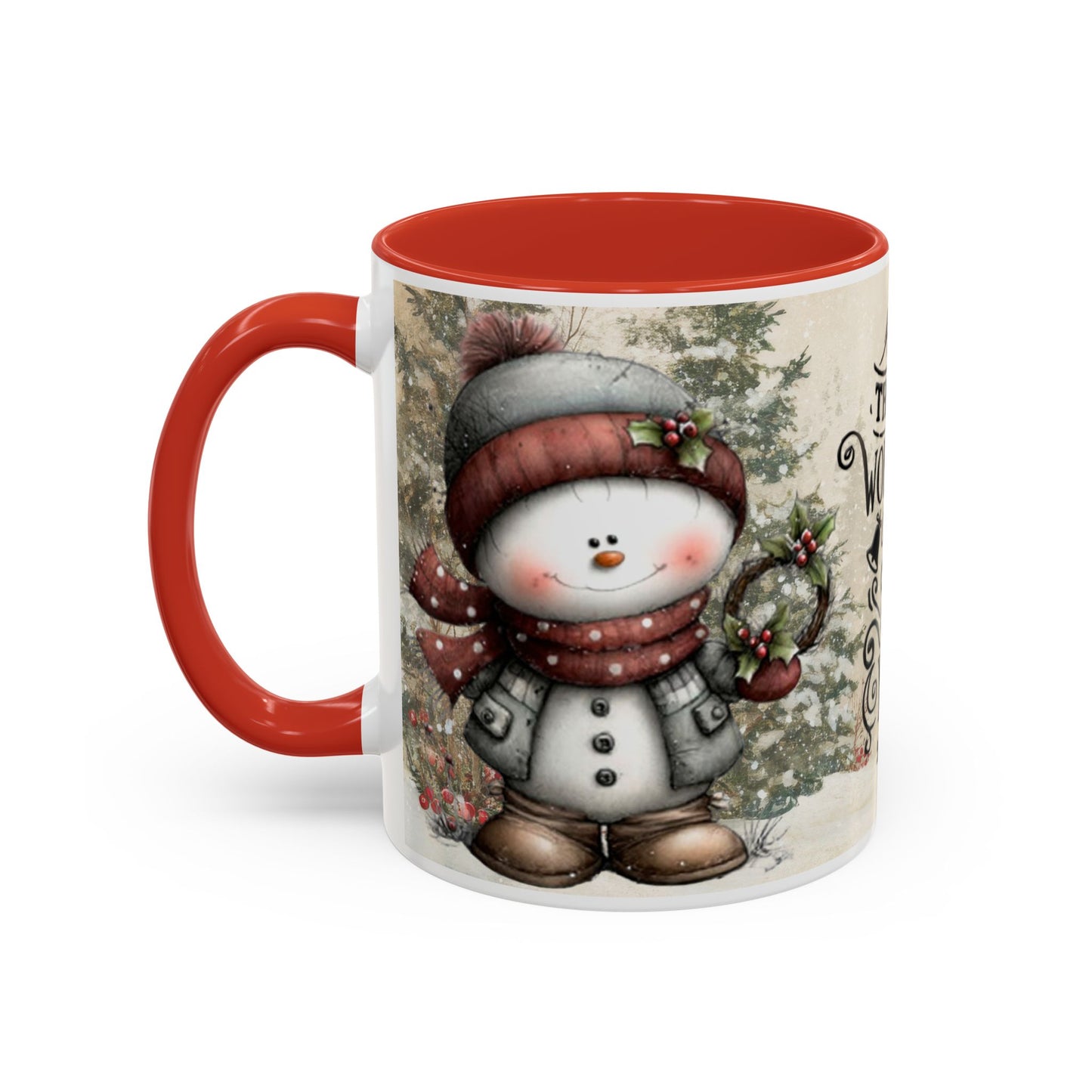 The Most Wonderful Time of the Year — Christmas Accent Coffee Mug (11 oz & 15 oz)