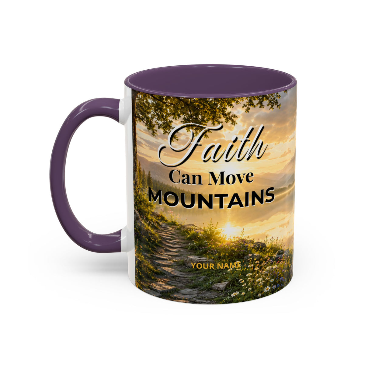 FAITH Scripture Coffee Mug — Free Personalization | Matthew 17:20 | 11 oz & 15 oz