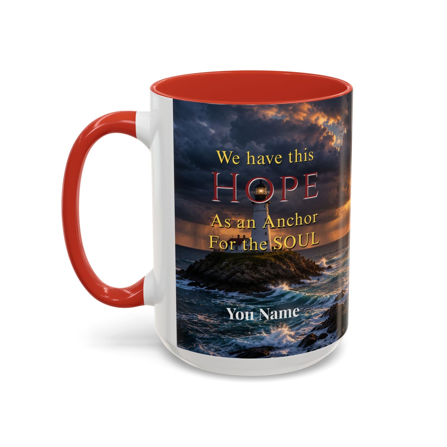 HOPE Scripture Coffee Mug - Accent Coffee Mug (11, 15oz)