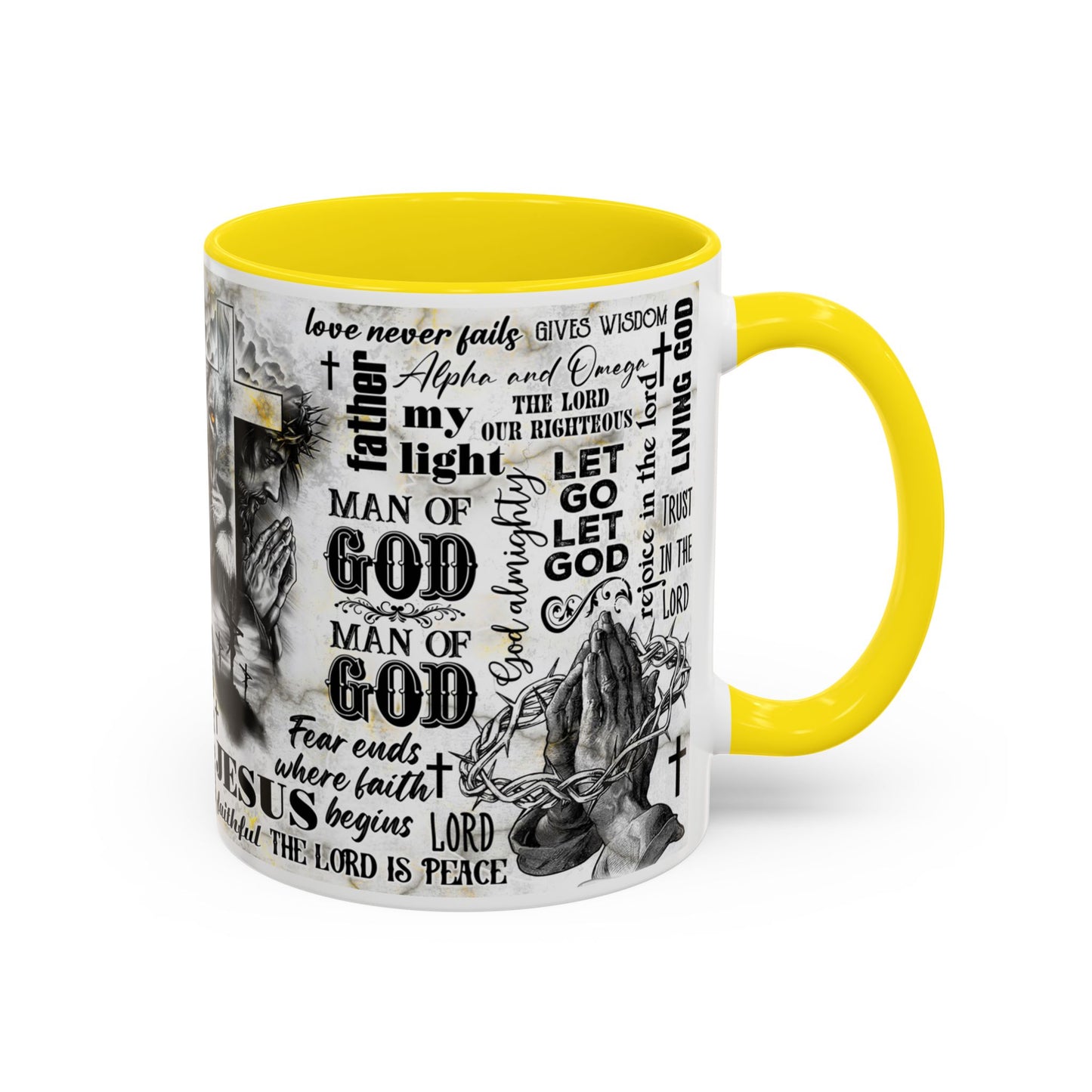MAN OF GOD Faith Coffee Mug — Accent Coffee Mug (11 oz & 15 oz)