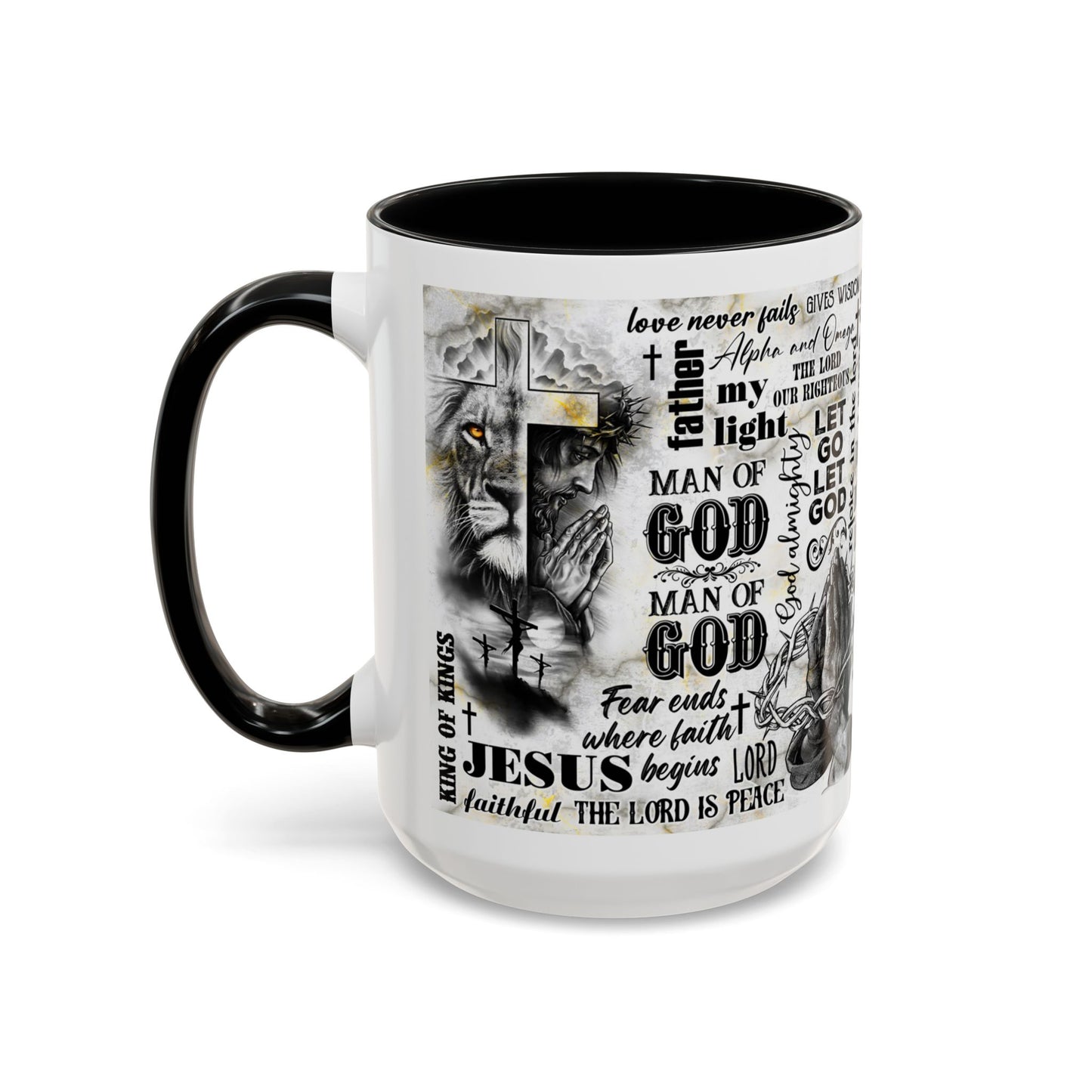MAN OF GOD Faith Coffee Mug — Accent Coffee Mug (11 oz & 15 oz)