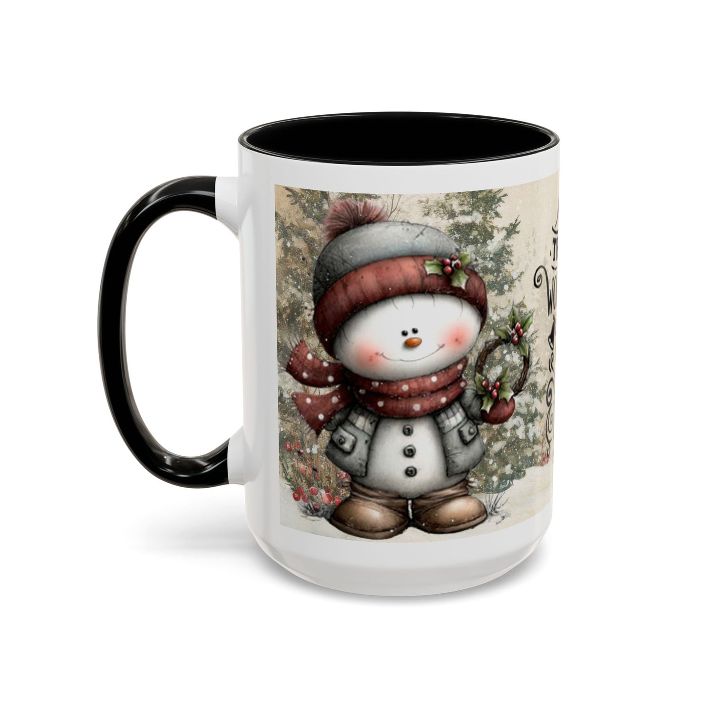 The Most Wonderful Time of the Year — Christmas Accent Coffee Mug (11 oz & 15 oz)