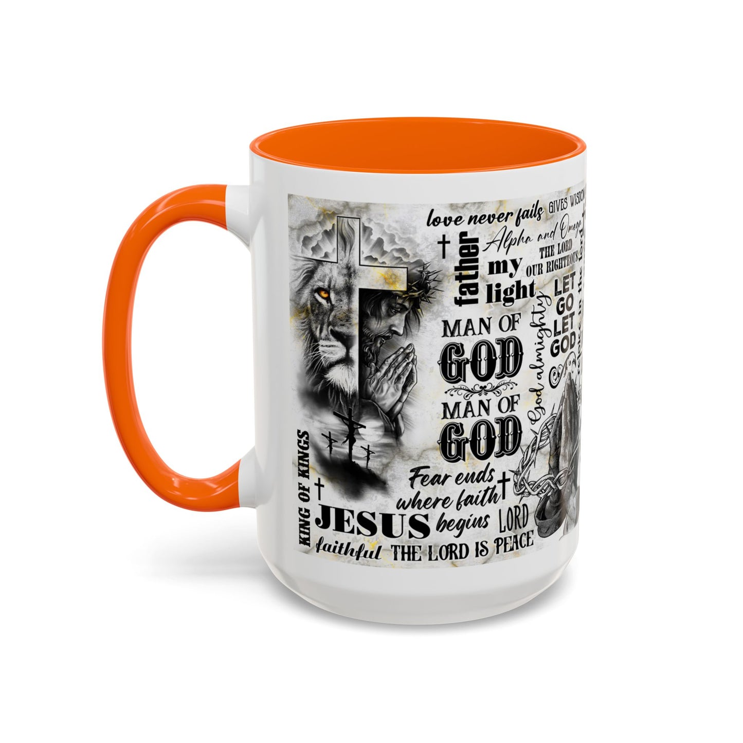 MAN OF GOD Faith Coffee Mug — Accent Coffee Mug (11 oz & 15 oz)