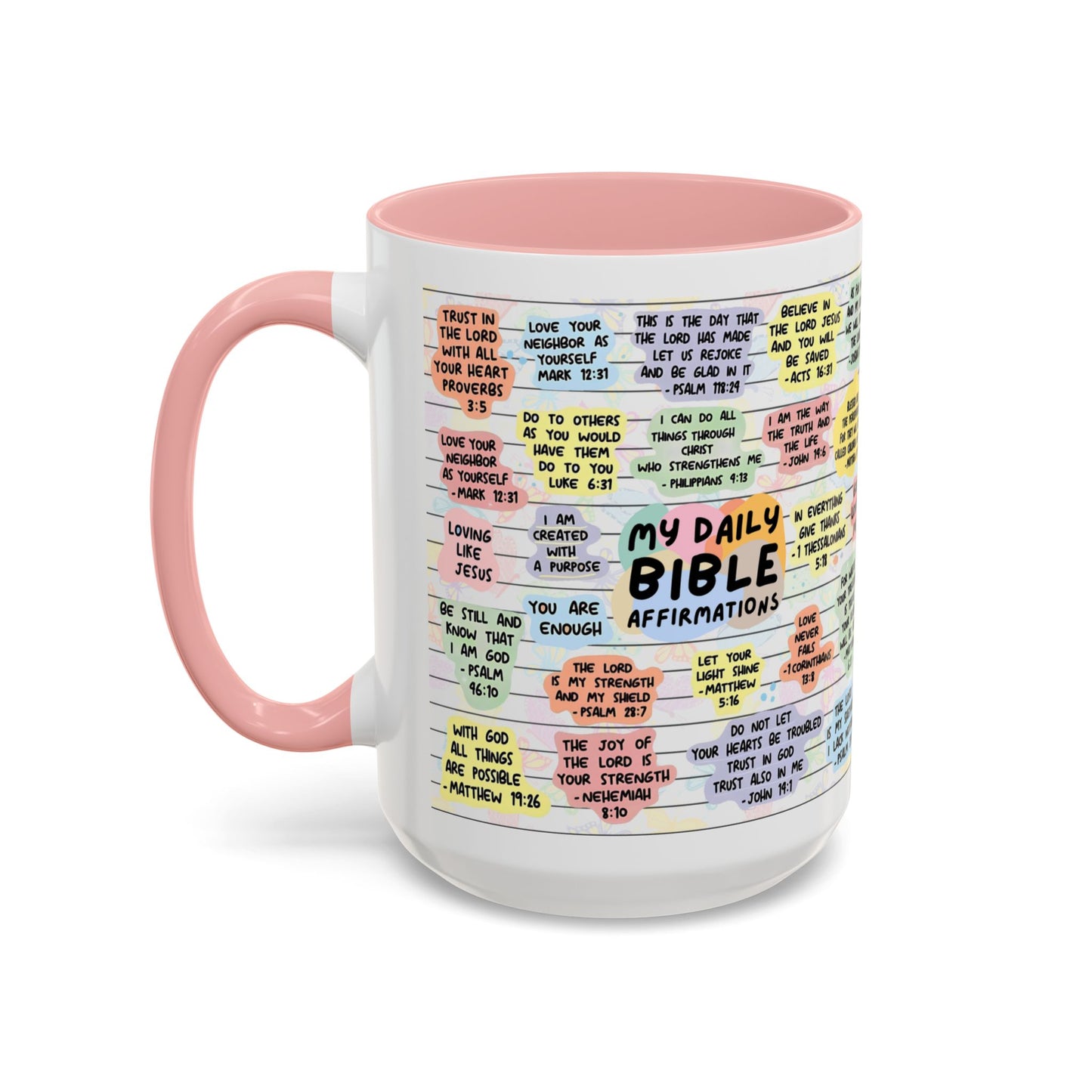 My Daily Bible Affirmations — Accent Coffee Mug (11 oz & 15 oz)