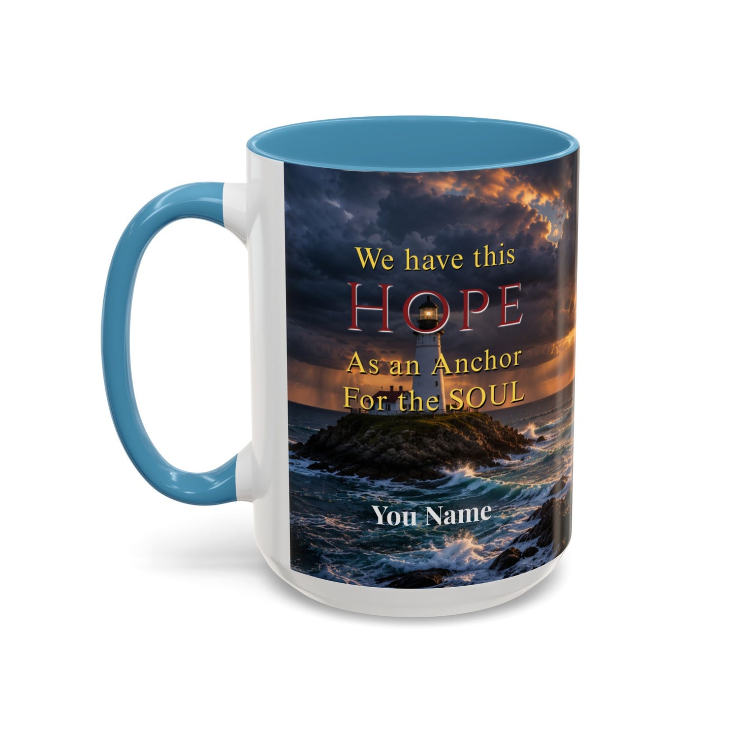 HOPE Scripture Coffee Mug - Accent Coffee Mug (11, 15oz)