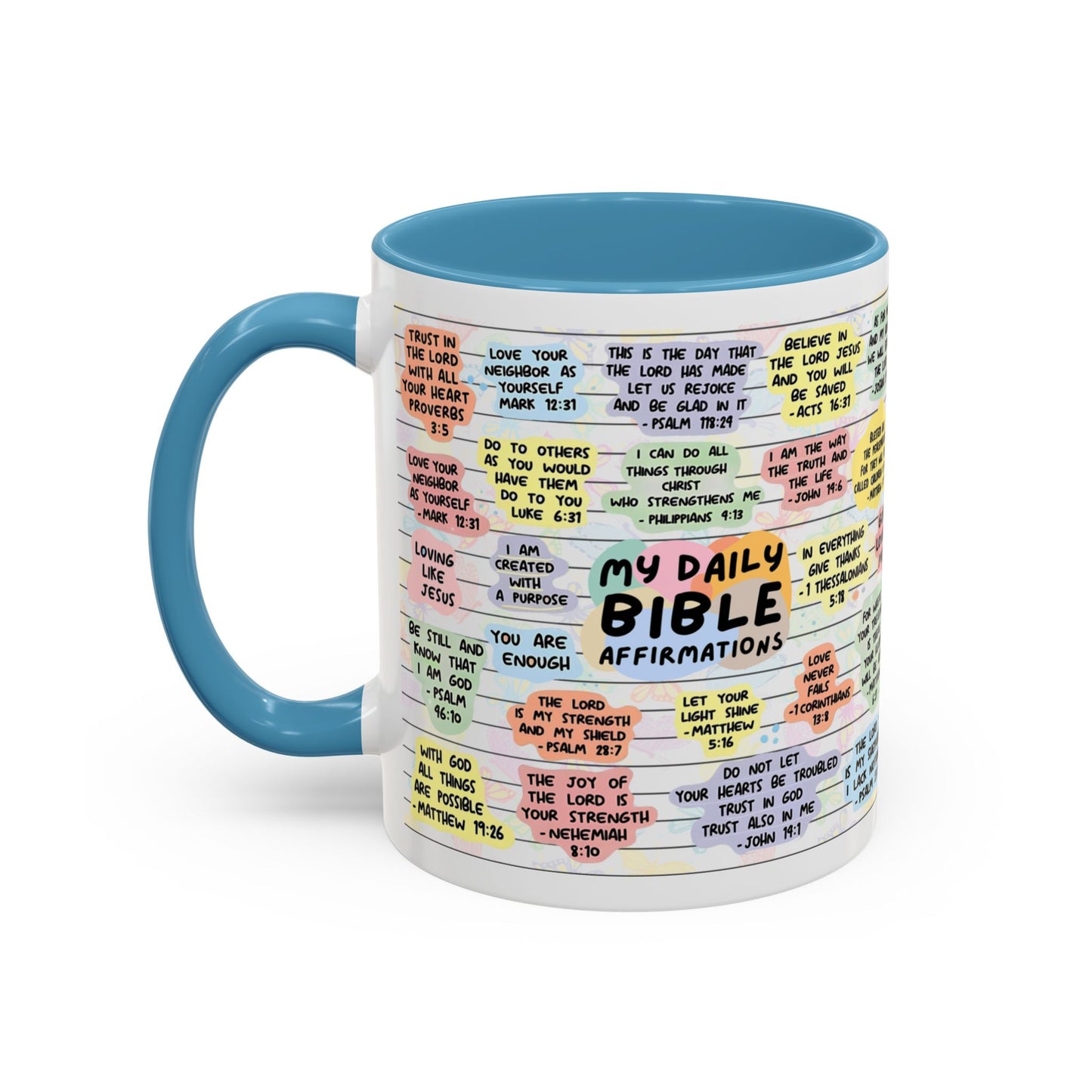 My Daily Bible Affirmations — Accent Coffee Mug (11 oz & 15 oz)
