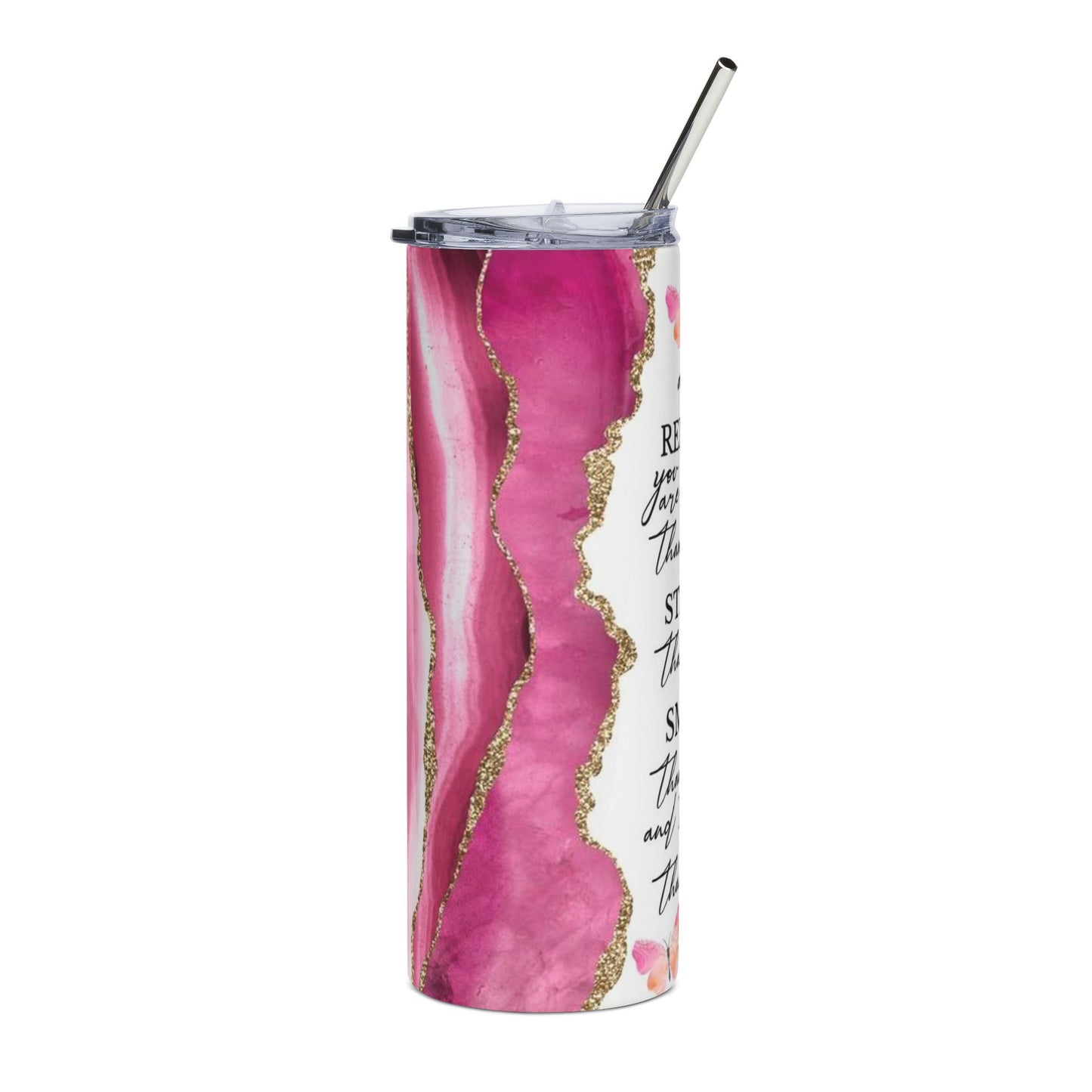 Braver than you Believe 20oz Stainless Tumbler — "I Can Do All Things" Philippians 4:13