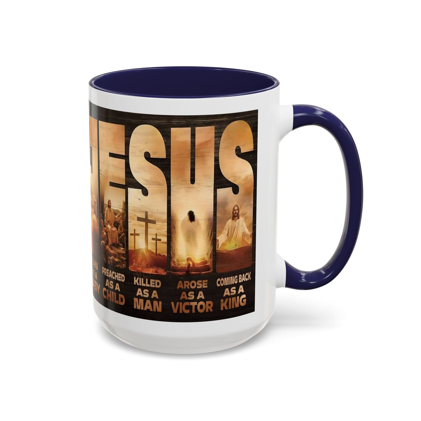 JESUS Coming Back as a King — Accent Coffee Mug | 11 oz & 15 oz