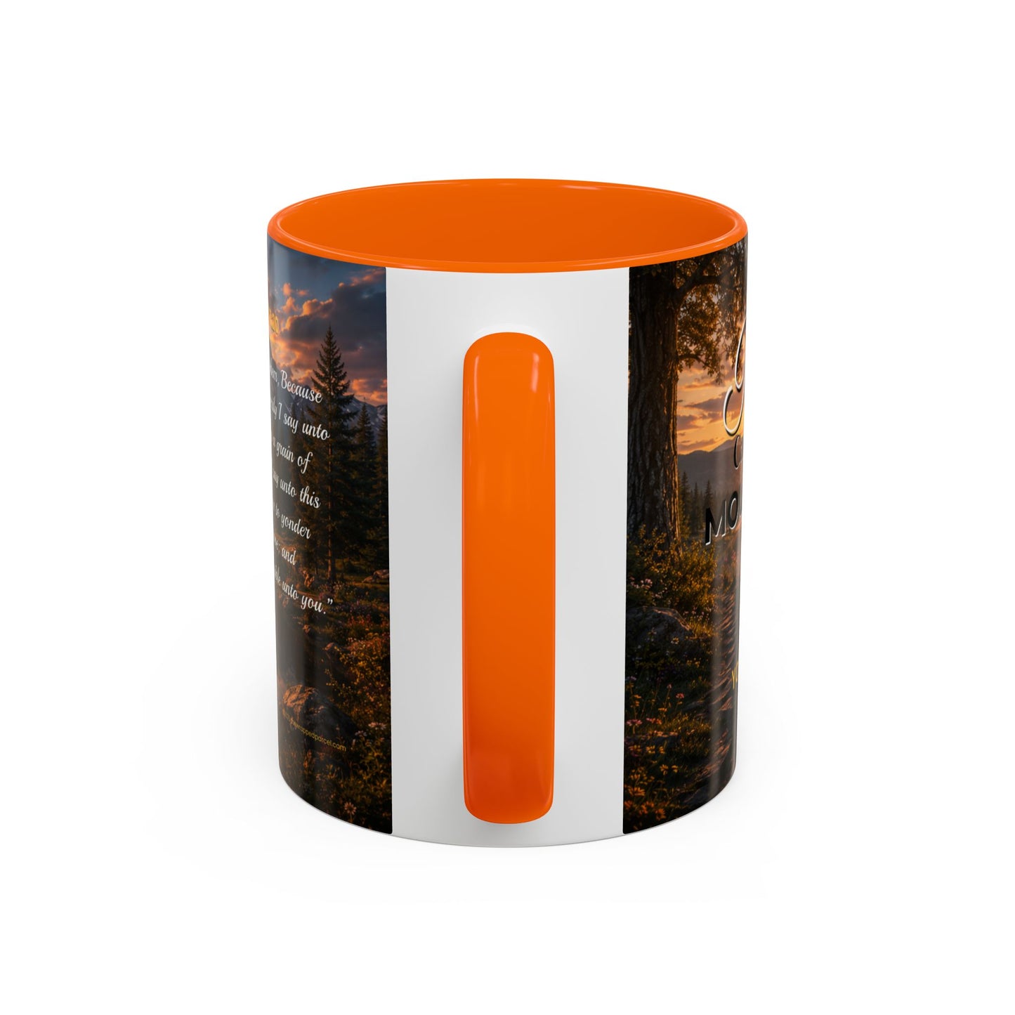 FAITH Scripture Coffee Mug — Free Personalization, Accent Mug (11/15 oz)