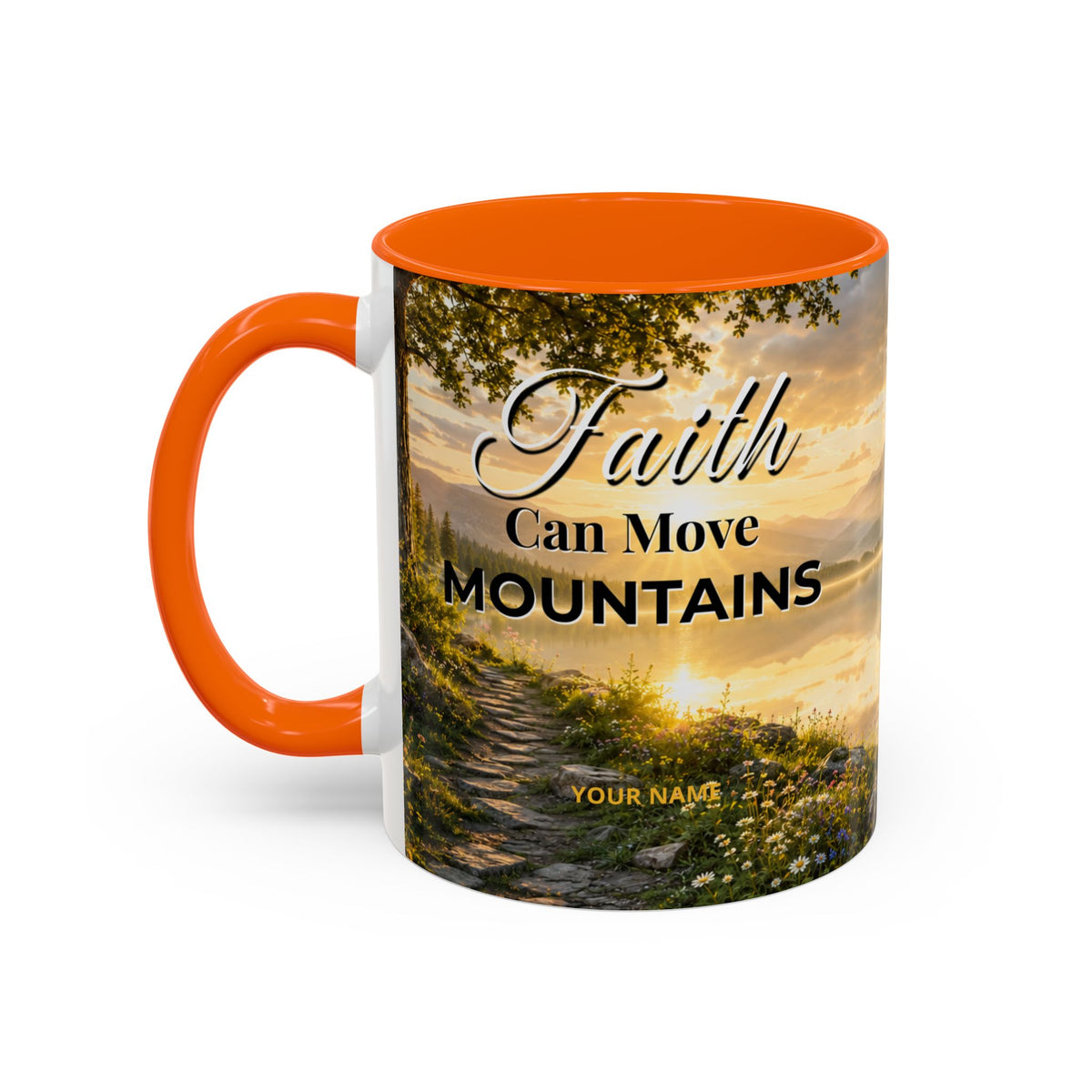 FAITH Scripture Coffee Mug — Free Personalization | Matthew 17:20 | 11 oz & 15 oz