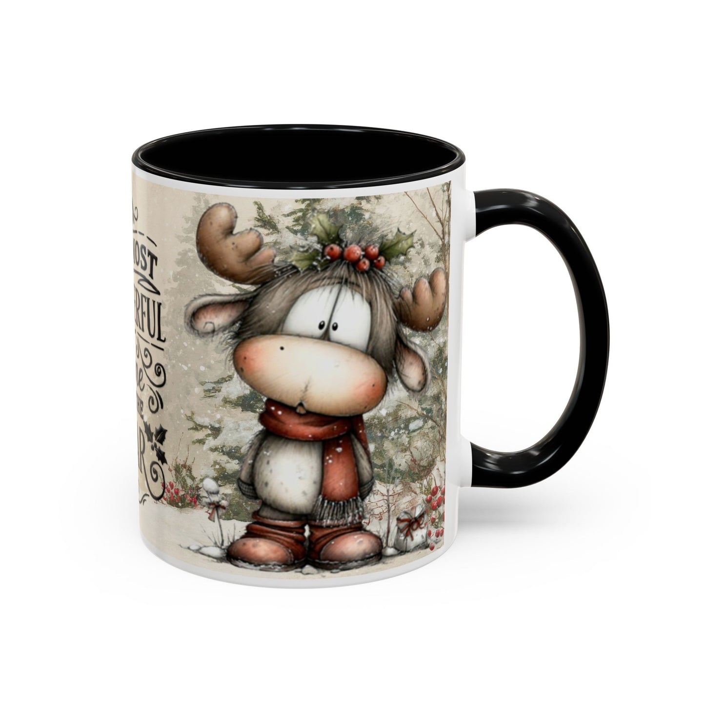 The Most Wonderful Time of the Year — Christmas Accent Coffee Mug (11 oz & 15 oz)