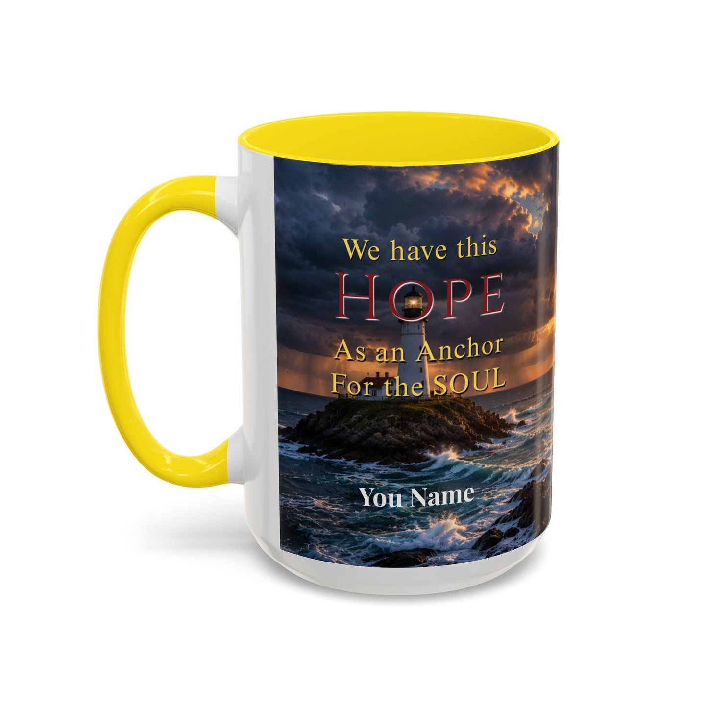 HOPE Scripture Coffee Mug - Accent Coffee Mug (11, 15oz)
