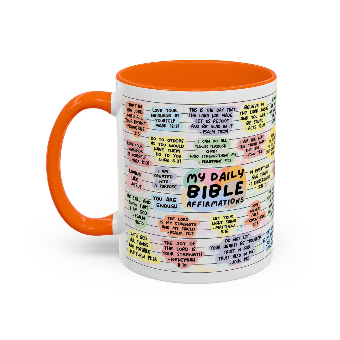 My Daily Bible Affirmations — Accent Coffee Mug (11 oz & 15 oz)