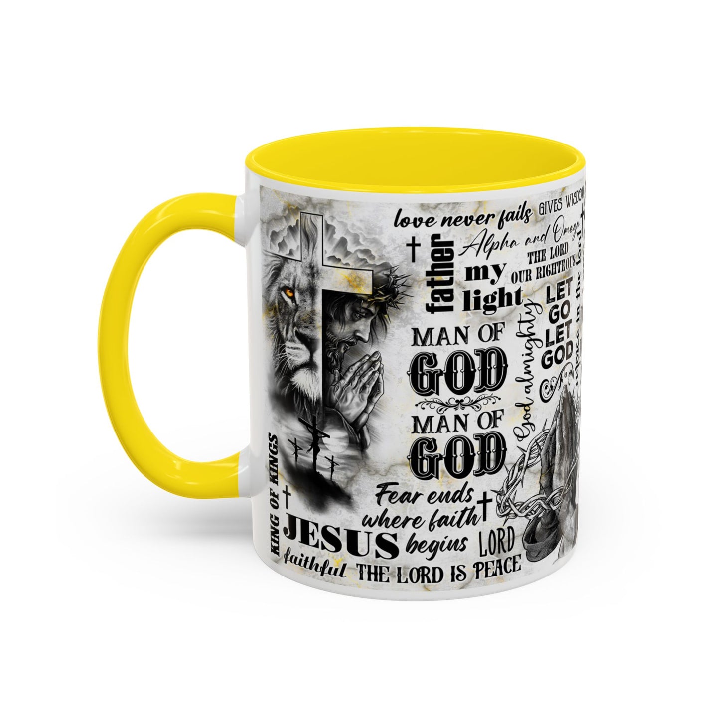 MAN OF GOD Faith Coffee Mug — Accent Coffee Mug (11 oz & 15 oz)