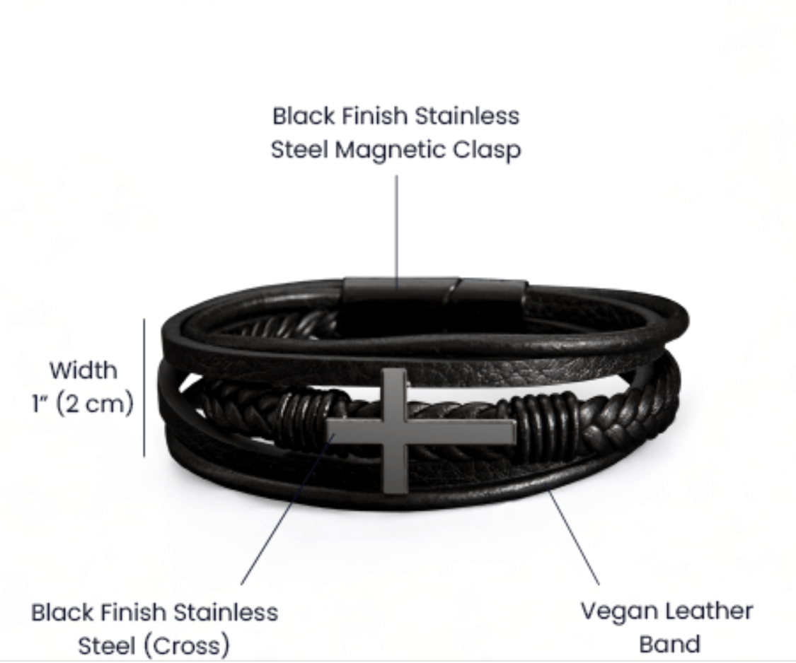Cross Bracelet - Strength Backing