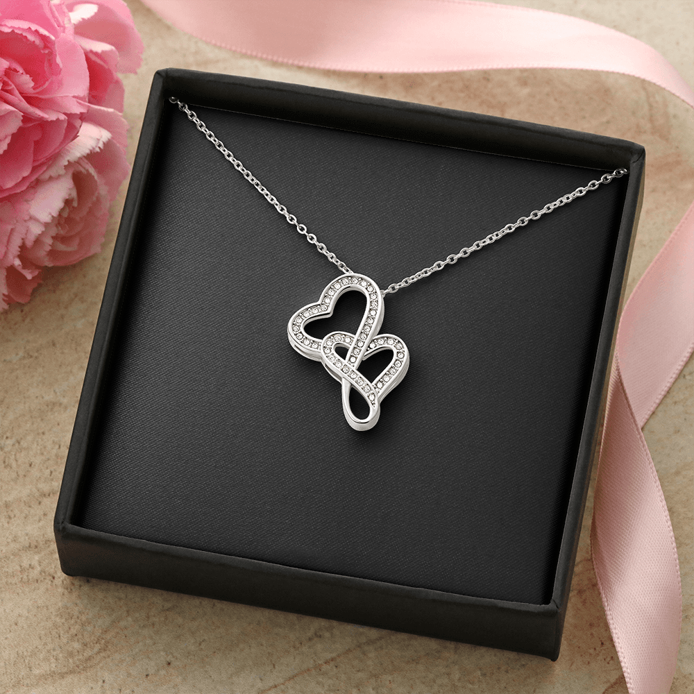 Heart-to-Heart Pendant Necklace | Plain Black Backing