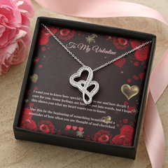Heart-to-Heart Pendant Necklace  |  Valentine’s Day Card #1