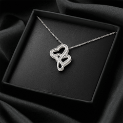 Heart-to-Heart Pendant Necklace  |  Plain Black Backing